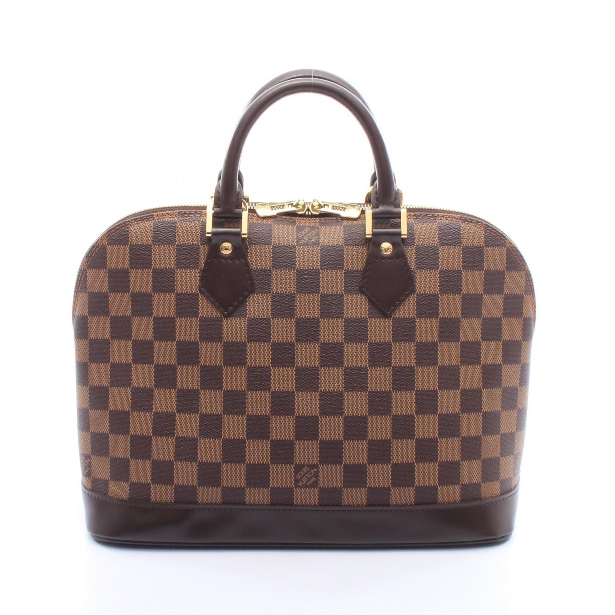 Louis Vuitton Brown Coated Canvas Leather Handbag (Pre-Owned)