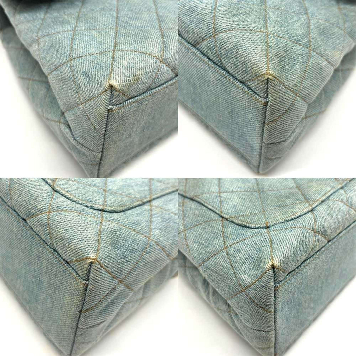 Chanel Denim Denim Leather Handbag (Pre-Owned)