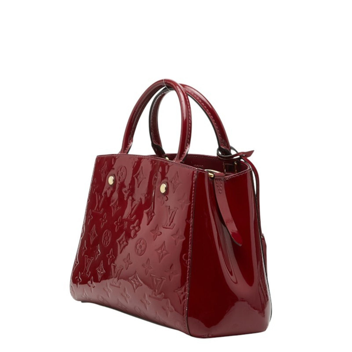 Louis Vuitton Indian Rose Red Color Patent Leather Handbag Shoulder Bag (Pre-Owned)