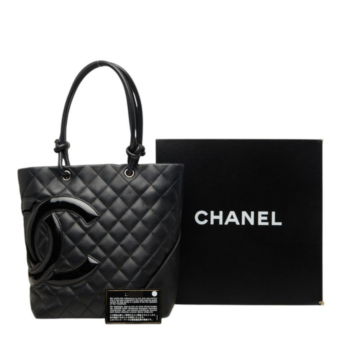 Chanel Black Cambon Ligne Handbag Tote Bag (Pre-Owned)