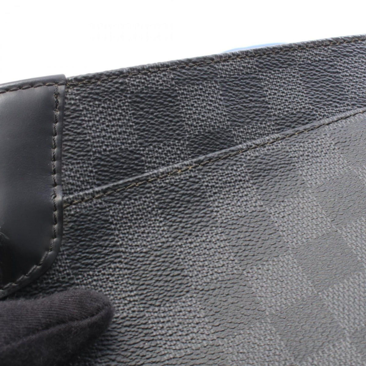 Louis Vuitton Black Coated Canvas Leather Handbag Shoulder Bag (Pre-Owned)