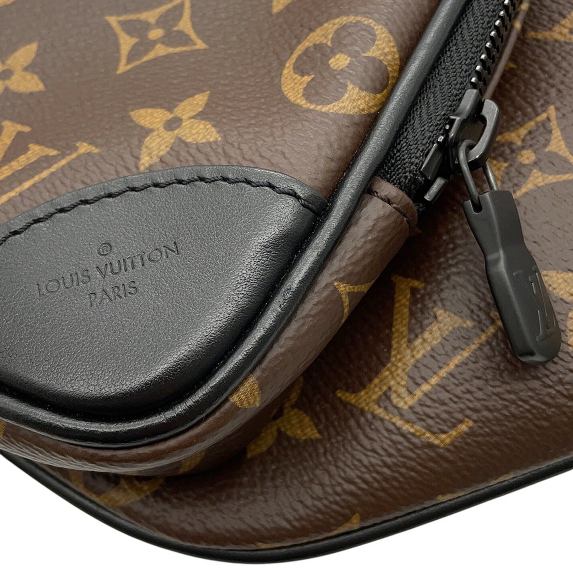 Louis Vuitton Monogram Macassar Black Monogram Macassar Noir Sling Bag (Pre-Owned)