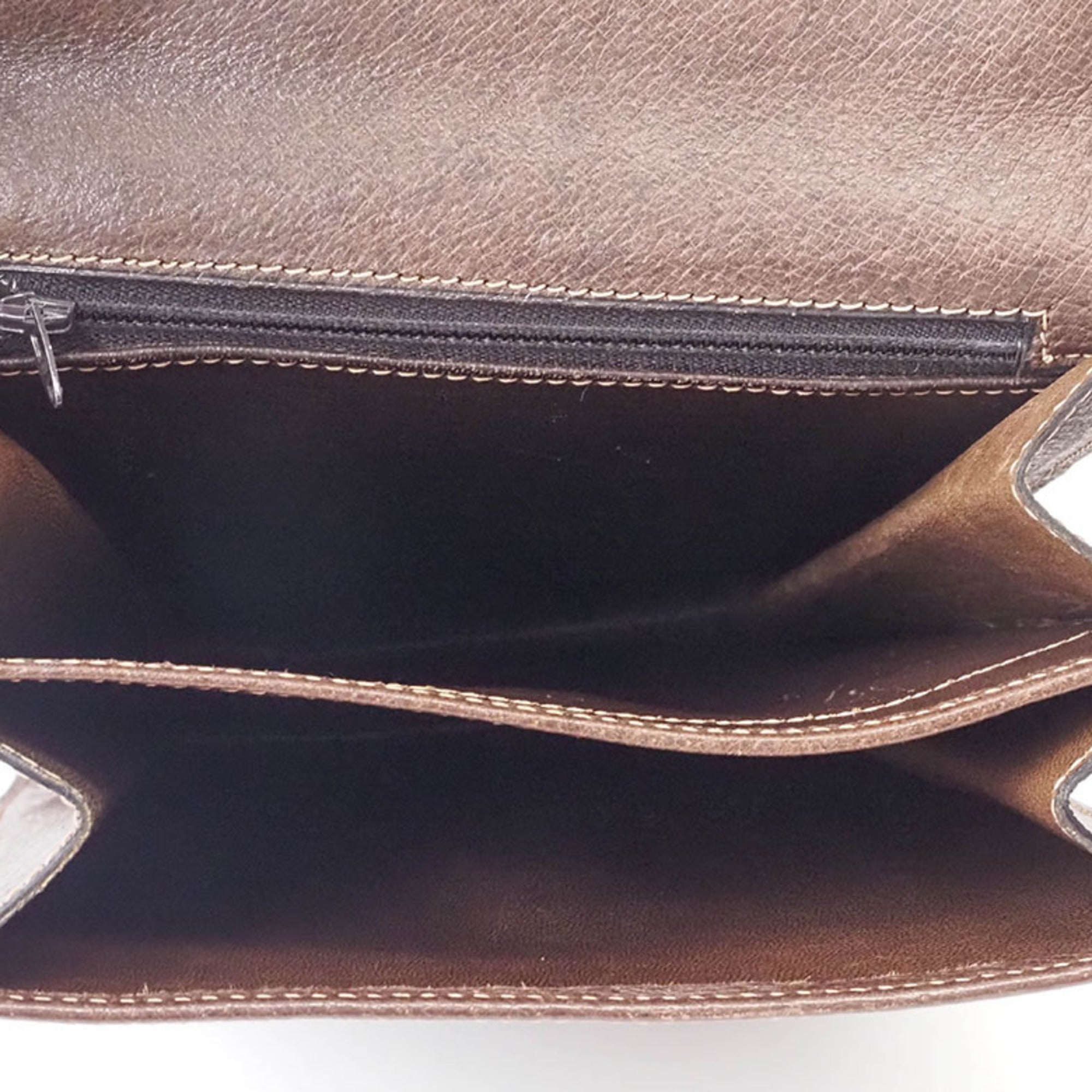 Gucci Brown Leather Shoulder Bag (Pre-Owned)