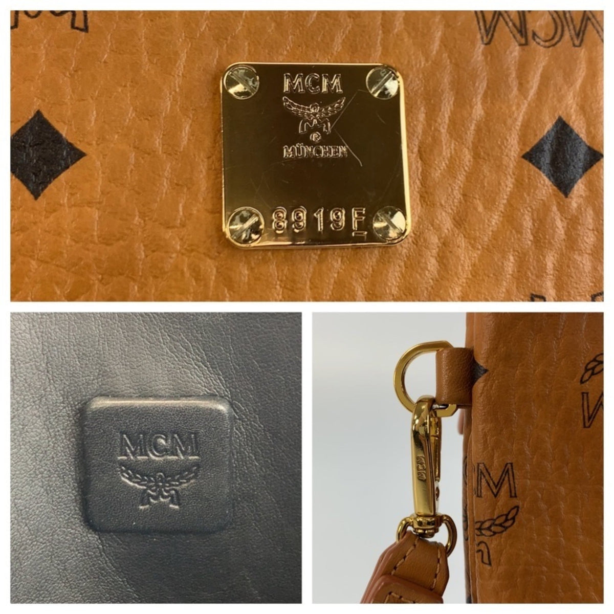 Mcm Brown Leather Clutch Bag (Pre-Owned)