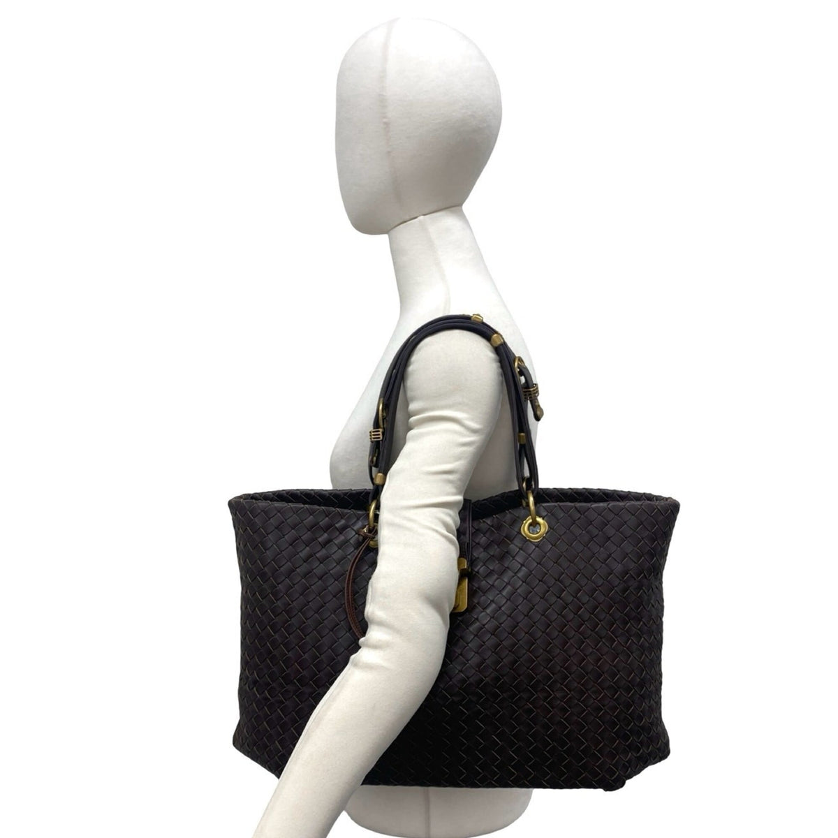 Bottega Veneta Brown Leather Handbag Tote Bag (Pre-Owned)