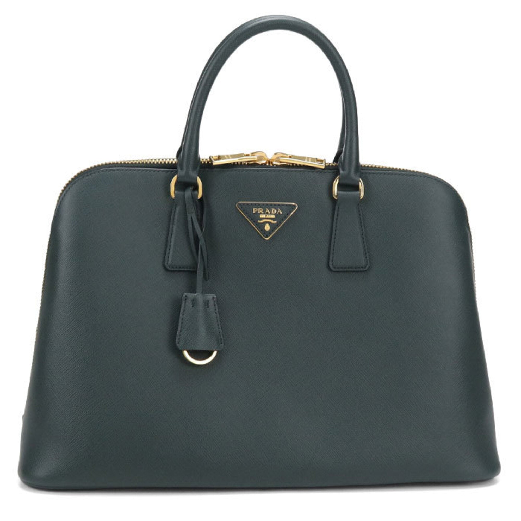 Prada Green Leather Handbag (Pre-Owned)