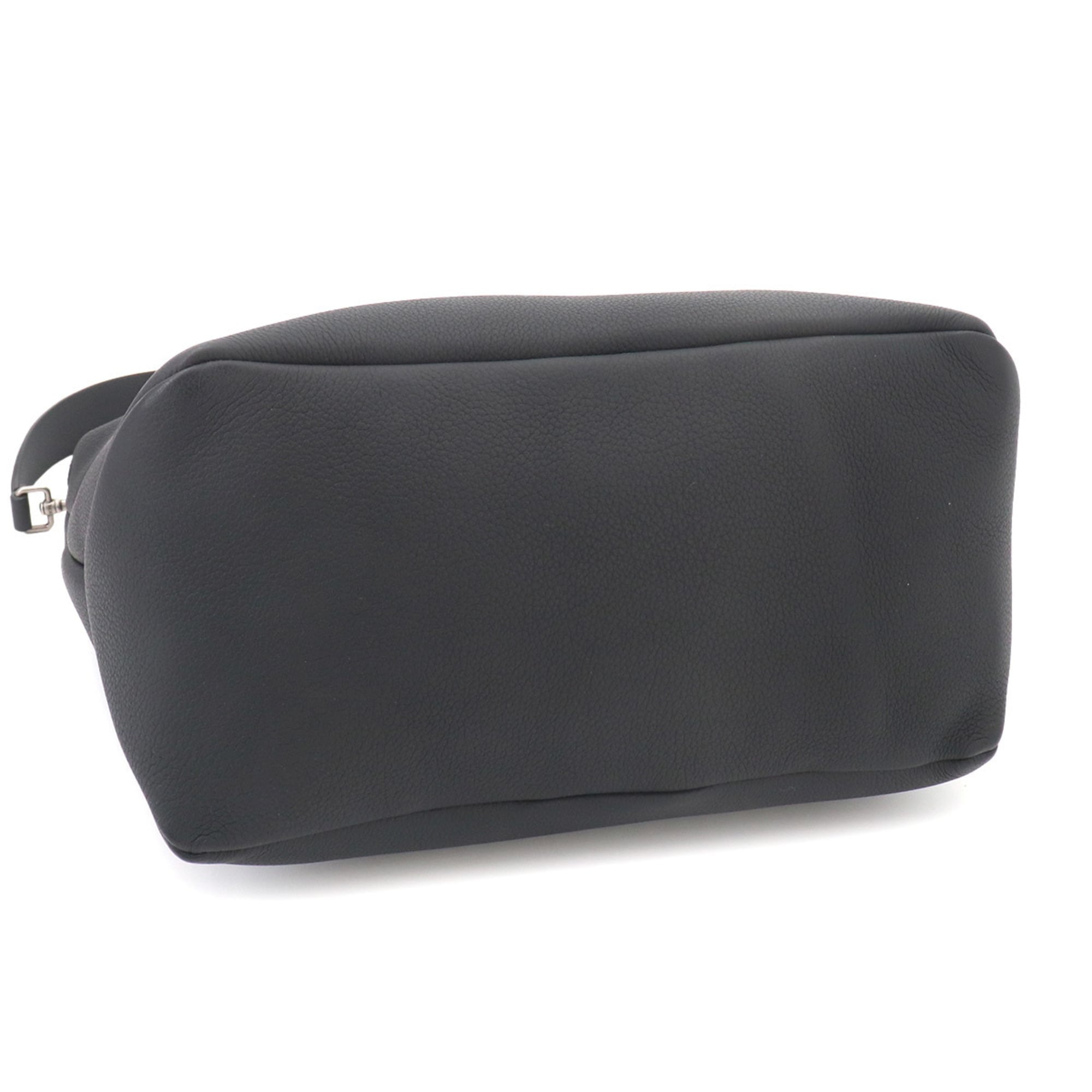 Christian Dior Black Leather Handbag Tote Bag (Pre-Owned)