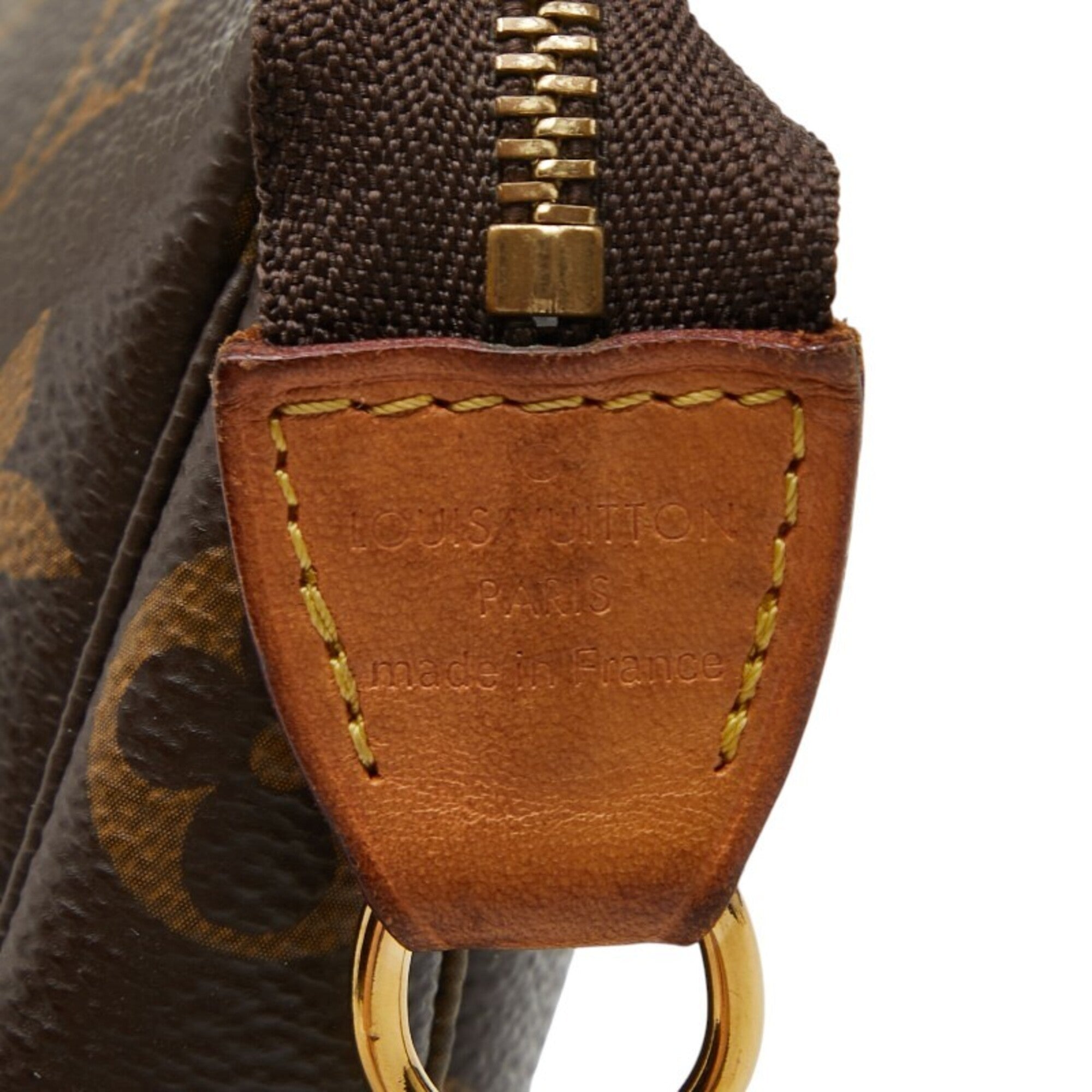 Louis Vuitton Brown Monogram Pvc Leather Handbag Pochette Pouch (Pre-Owned)