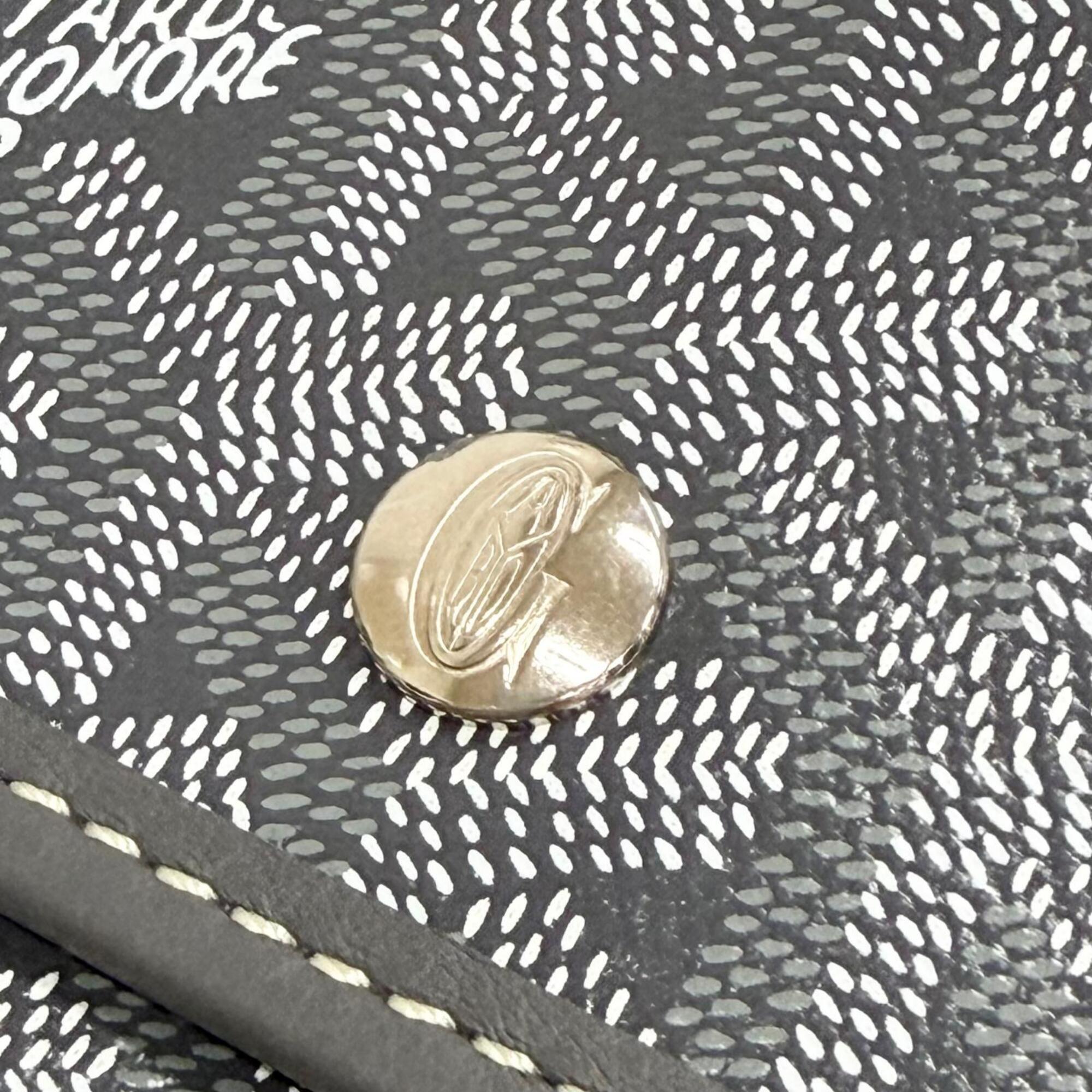 Goyard Gray Leather Canvas Pouch Tote Bag (Pre-Owned)