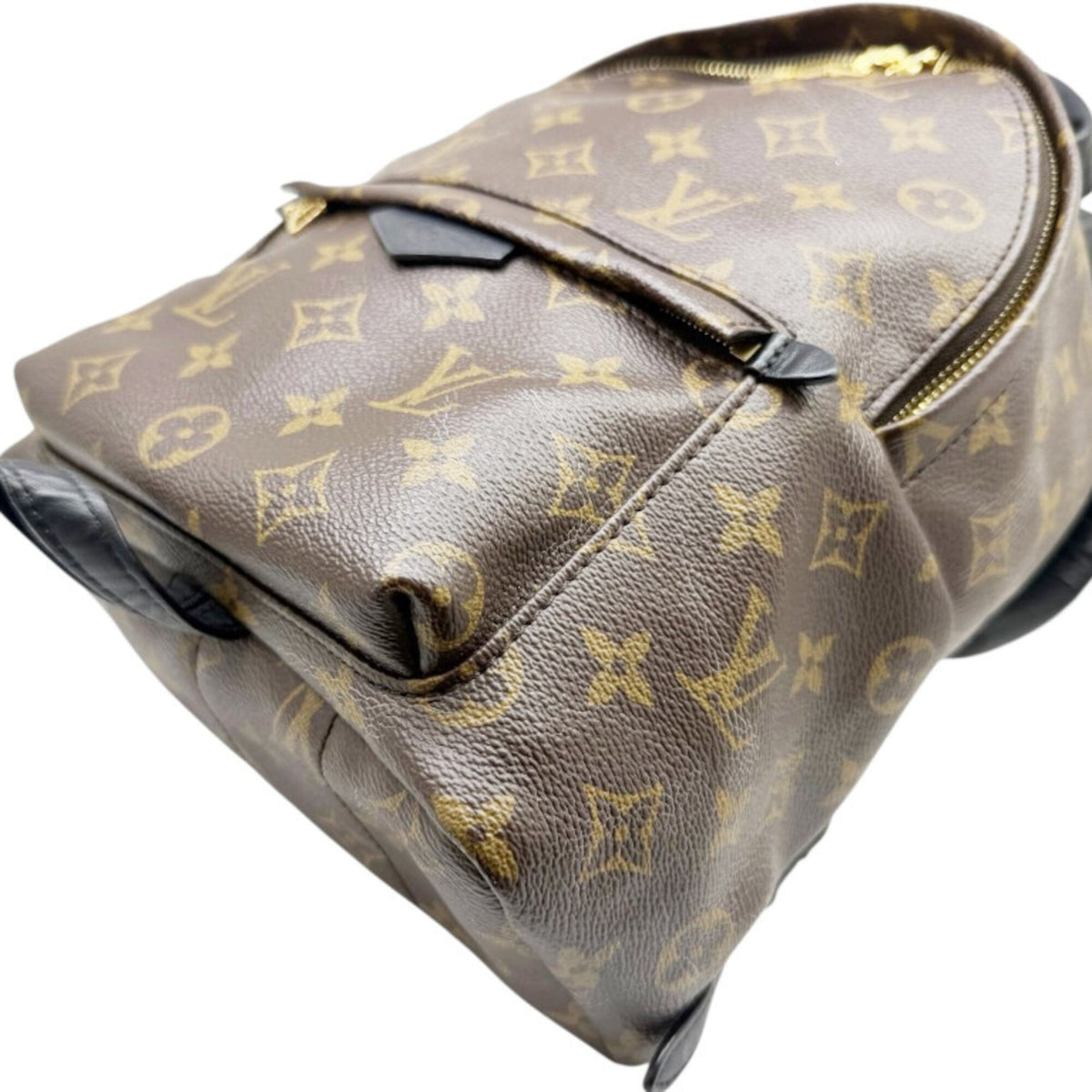 Louis Vuitton Black Brown Monogram Leather Backpack (Pre-Owned)