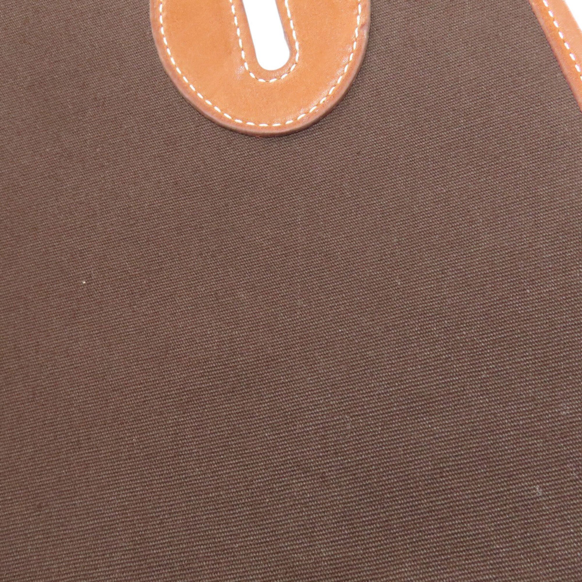 Hermes Brown Toile Officier Shoulder Bag (Pre-Owned)
