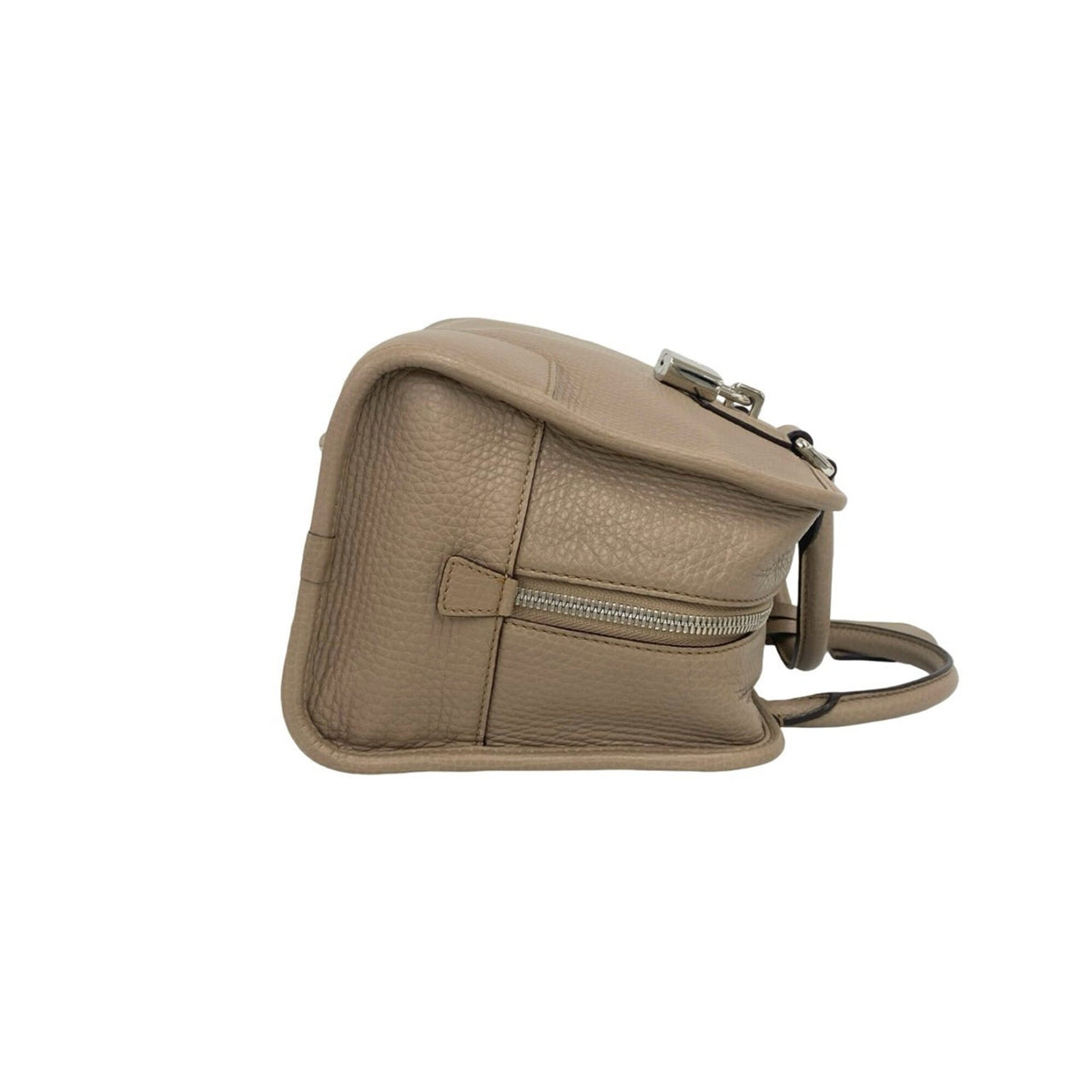 Loewe Beige Leather Boston Bag Handbag (Pre-Owned)