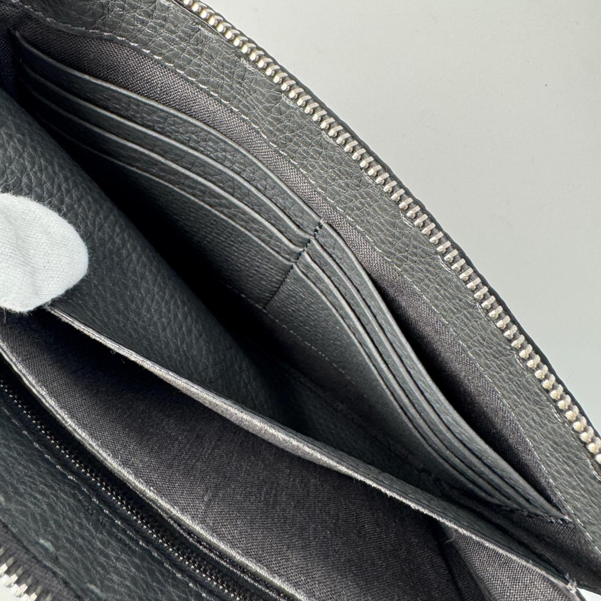 Fendi Dark Gray Leather Clutch Bag (Pre-Owned)