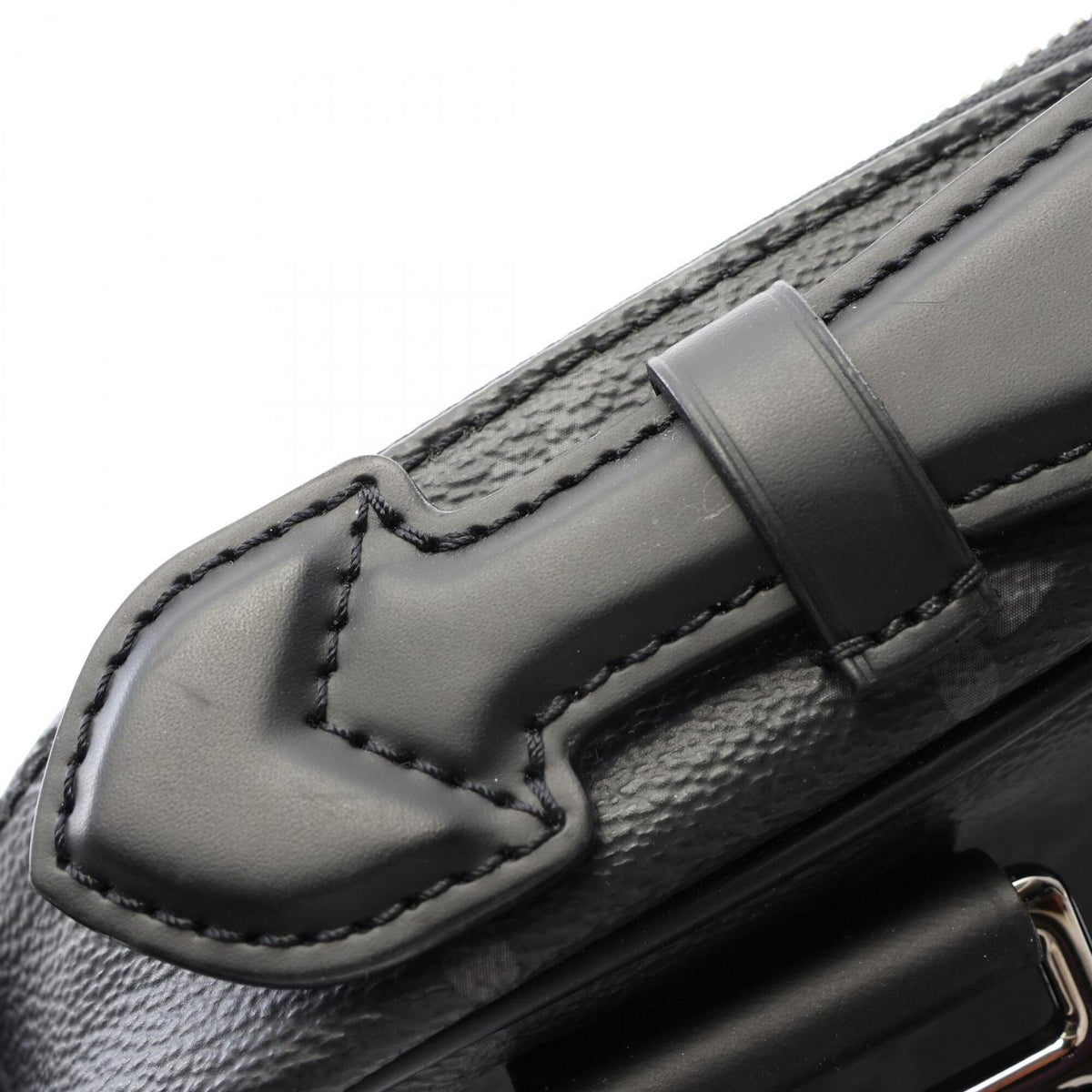 Louis Vuitton Black Coated Canvas Leather Fanny Pack Handbag (Pre-Owned)