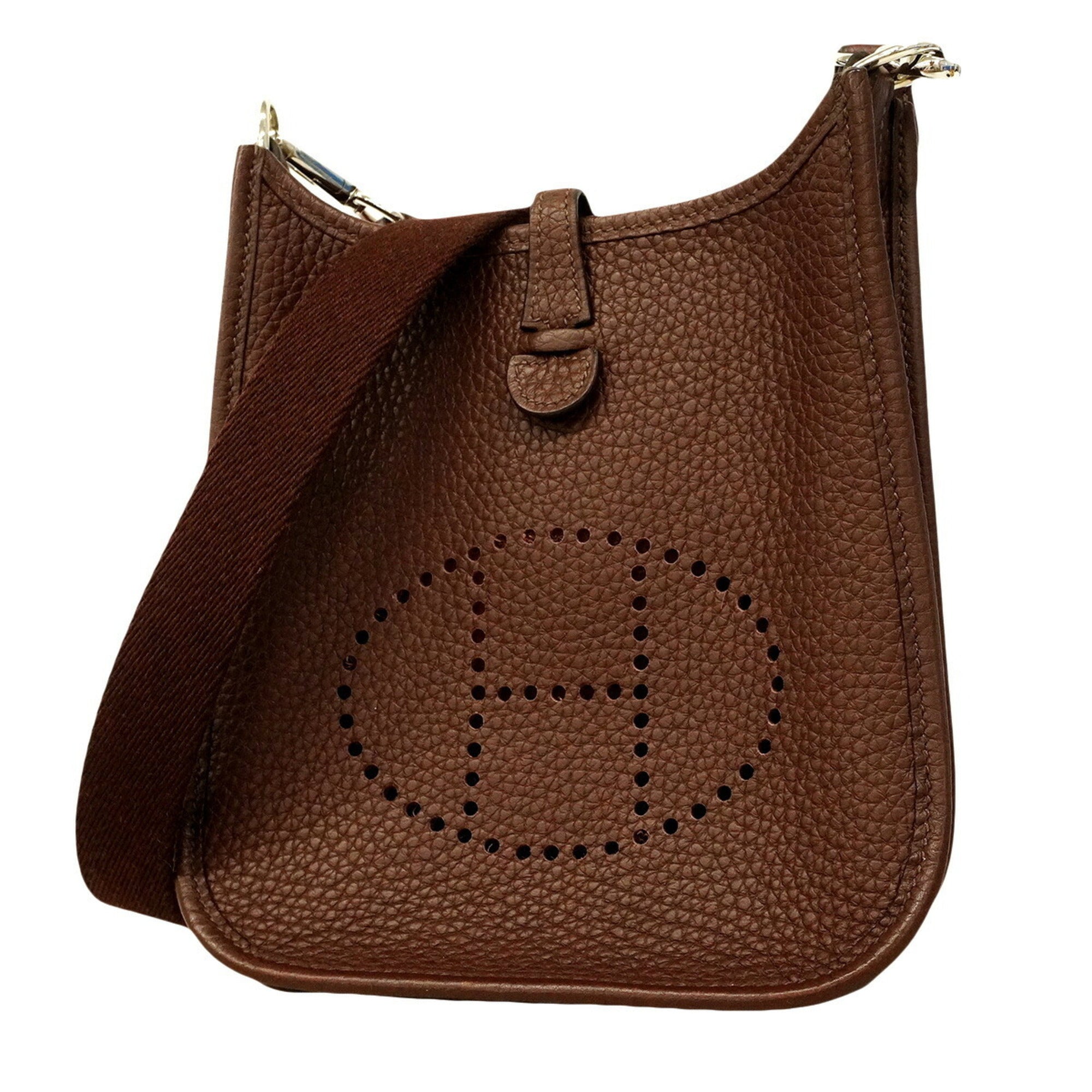 Hermes Brown Taurillon Clemence Leather Shoulder Bag (Pre-Owned)