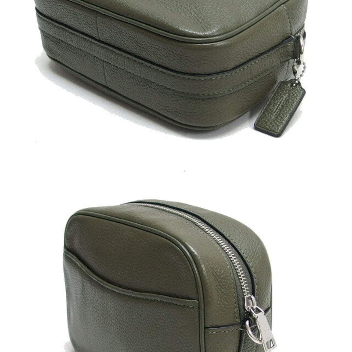 Coach Black Moss Green Leather Shoulder Bag (Pre-Owned)