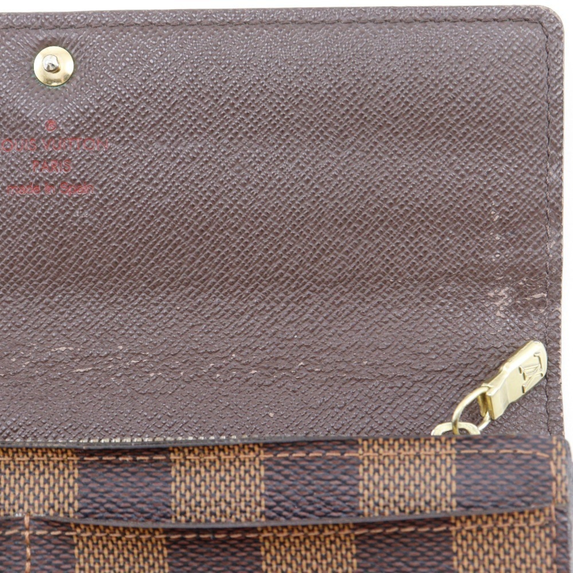 Louis Vuitton Damier Brown Damier Canvas Long Wallet (Bi-Fold) (Pre-Owned)