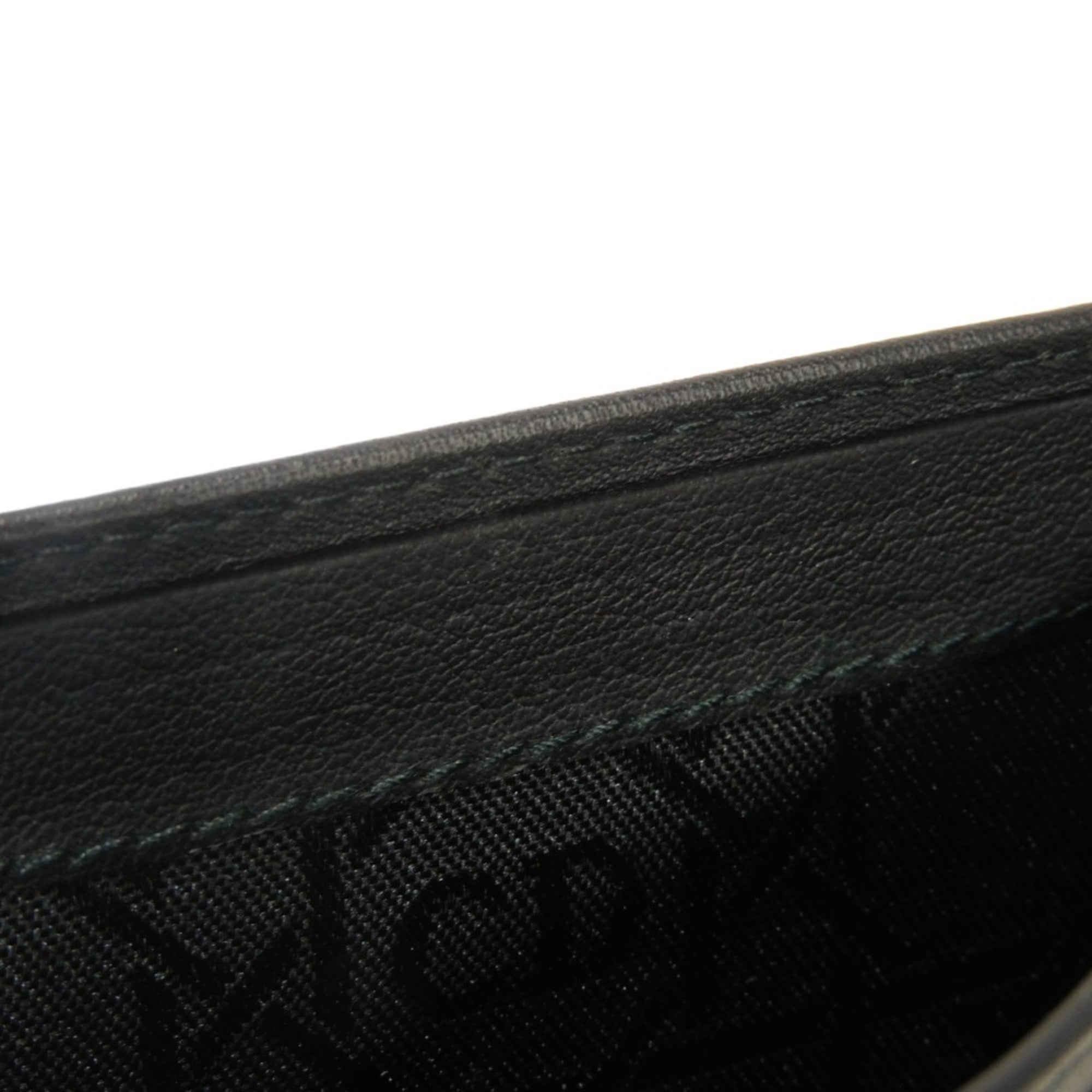 Christian Dior Black Leather Long Bill Wallet (Bi-Fold) (Pre-Owned)