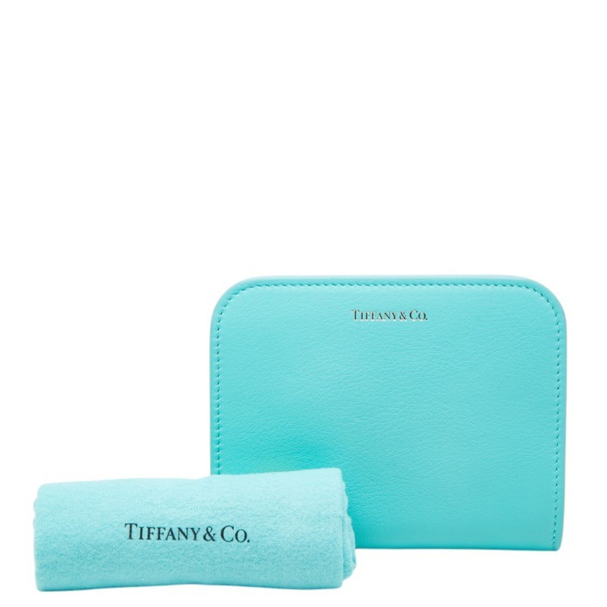 Tiffany Tiffany Blue Leather Wallet (Bi-Fold) (Pre-Owned)