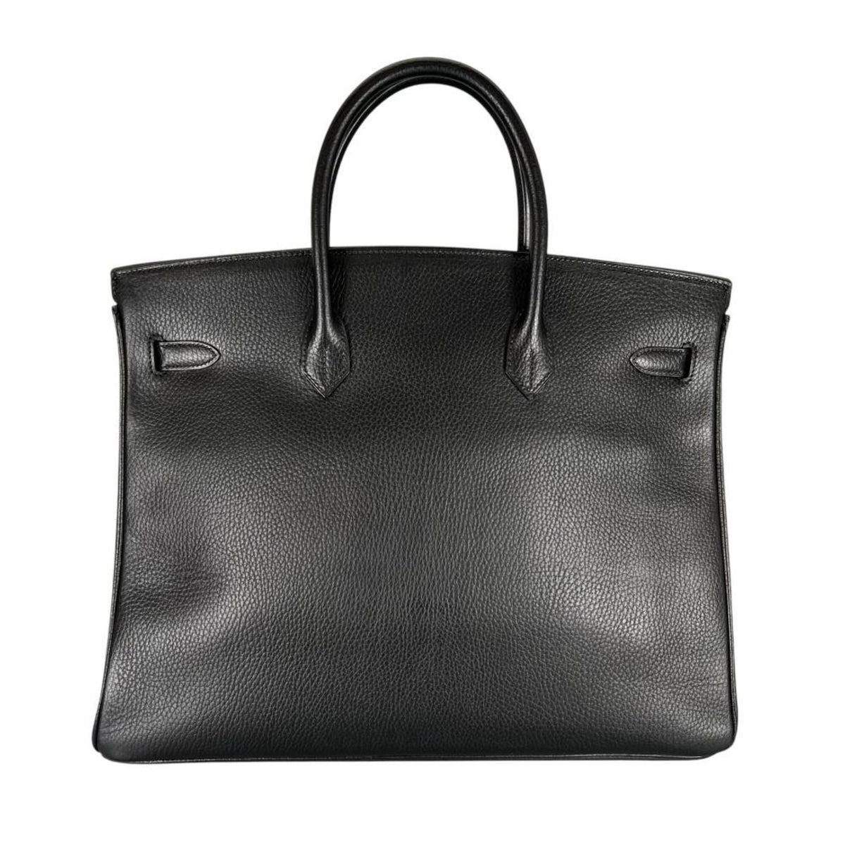 Hermes Black Leather Handbag (Pre-Owned)