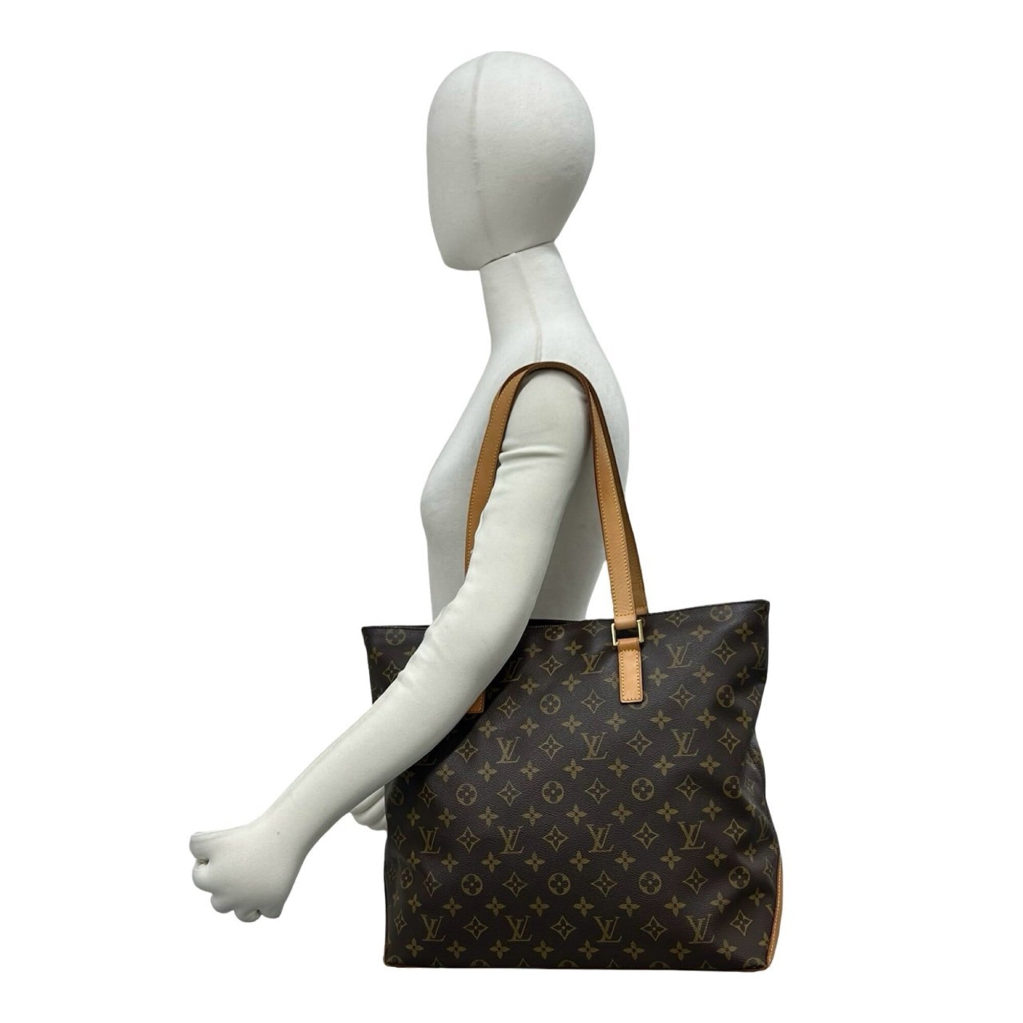 Louis Vuitton Brown Leather Pvc Shoulder Bag Tote Bag (Pre-Owned)