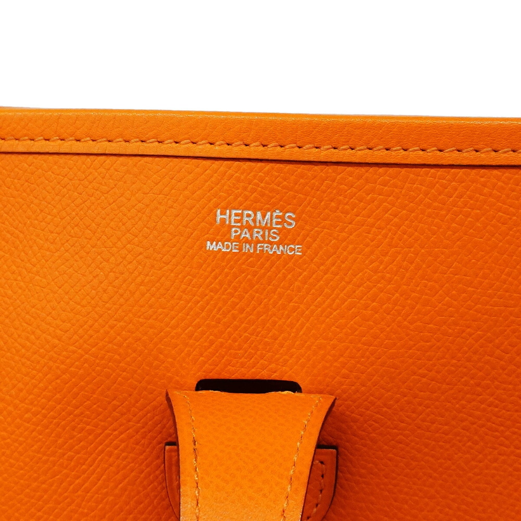 Hermes Orange Leather Shoulder Bag (Pre-Owned)