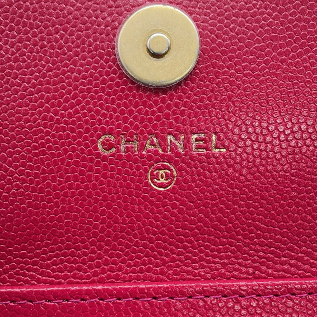 Chanel Pink Grained Calfskin Handbag Shoulder Bag (Pre-Owned)