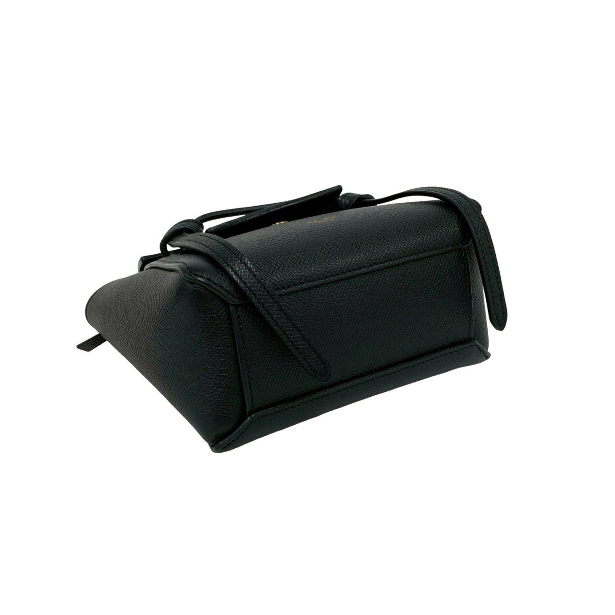 Celine Black Leather Handbag Pochette Shoulder Bag (Pre-Owned)
