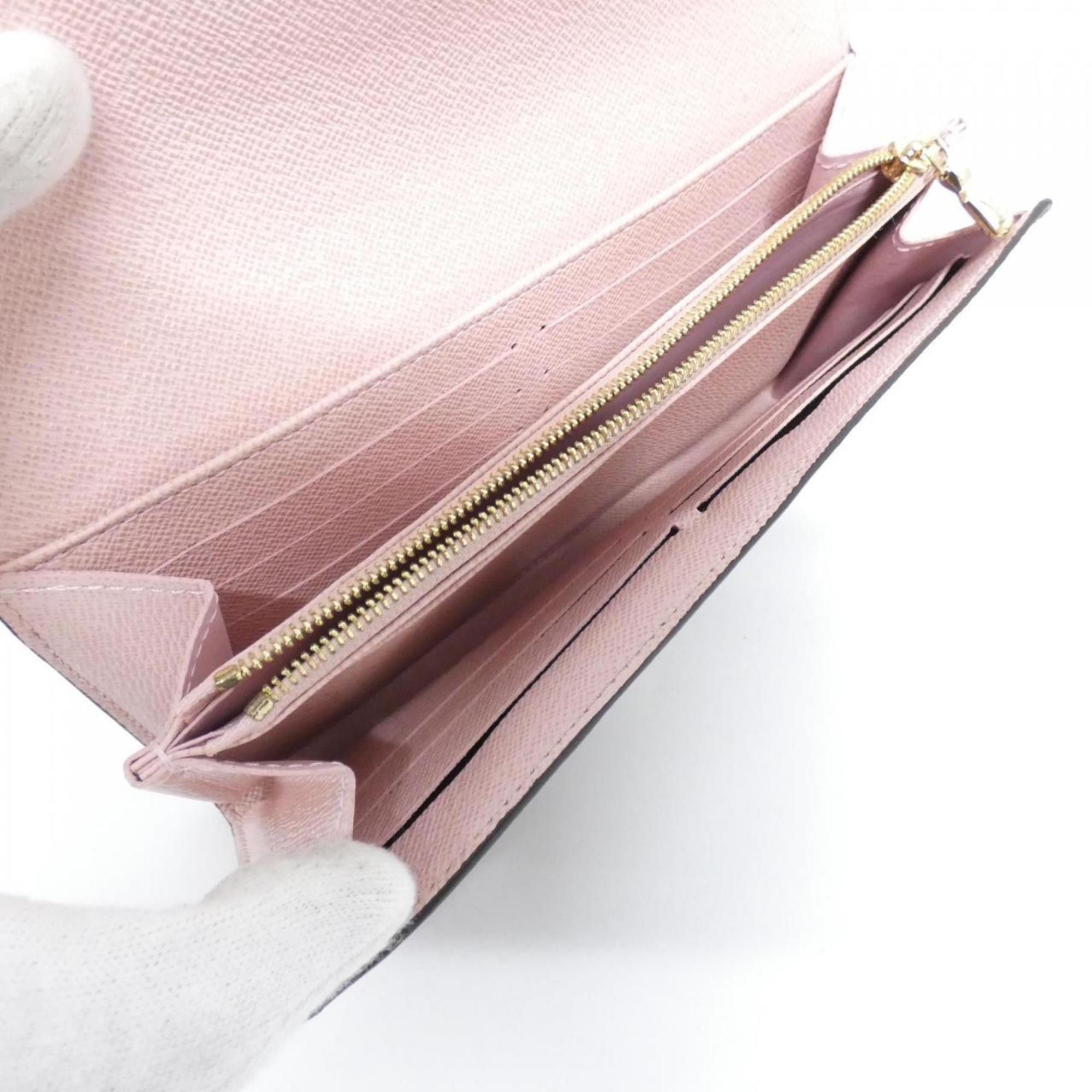 Louis Vuitton Brown Rose Ballerine Coated Canvas Long Wallet (Tri-Fold) (Pre-Owned)