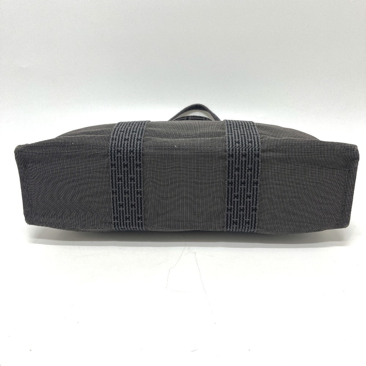 Hermes Gray Canvas Handbag Tote Bag (Pre-Owned)