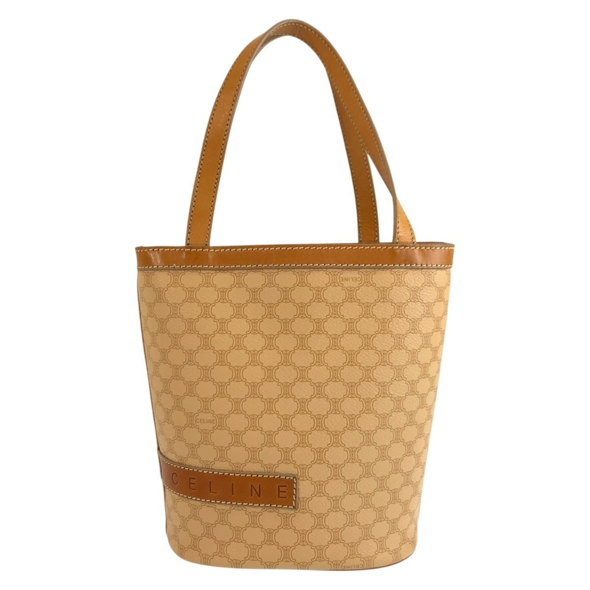 Celine Beige Brown Pvc Handbag Tote Bag (Pre-Owned)