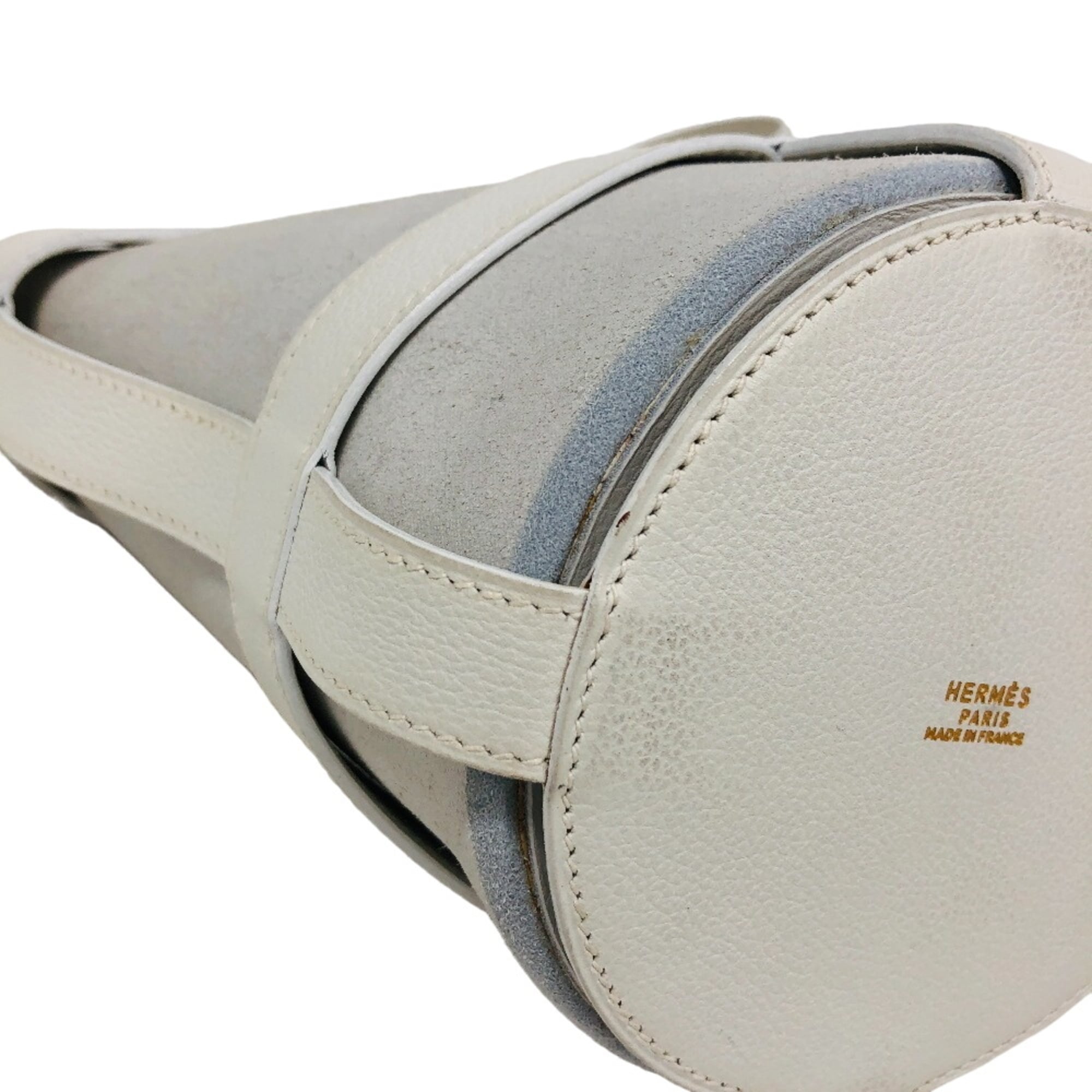 Hermes White Leather Handbag (Pre-Owned)