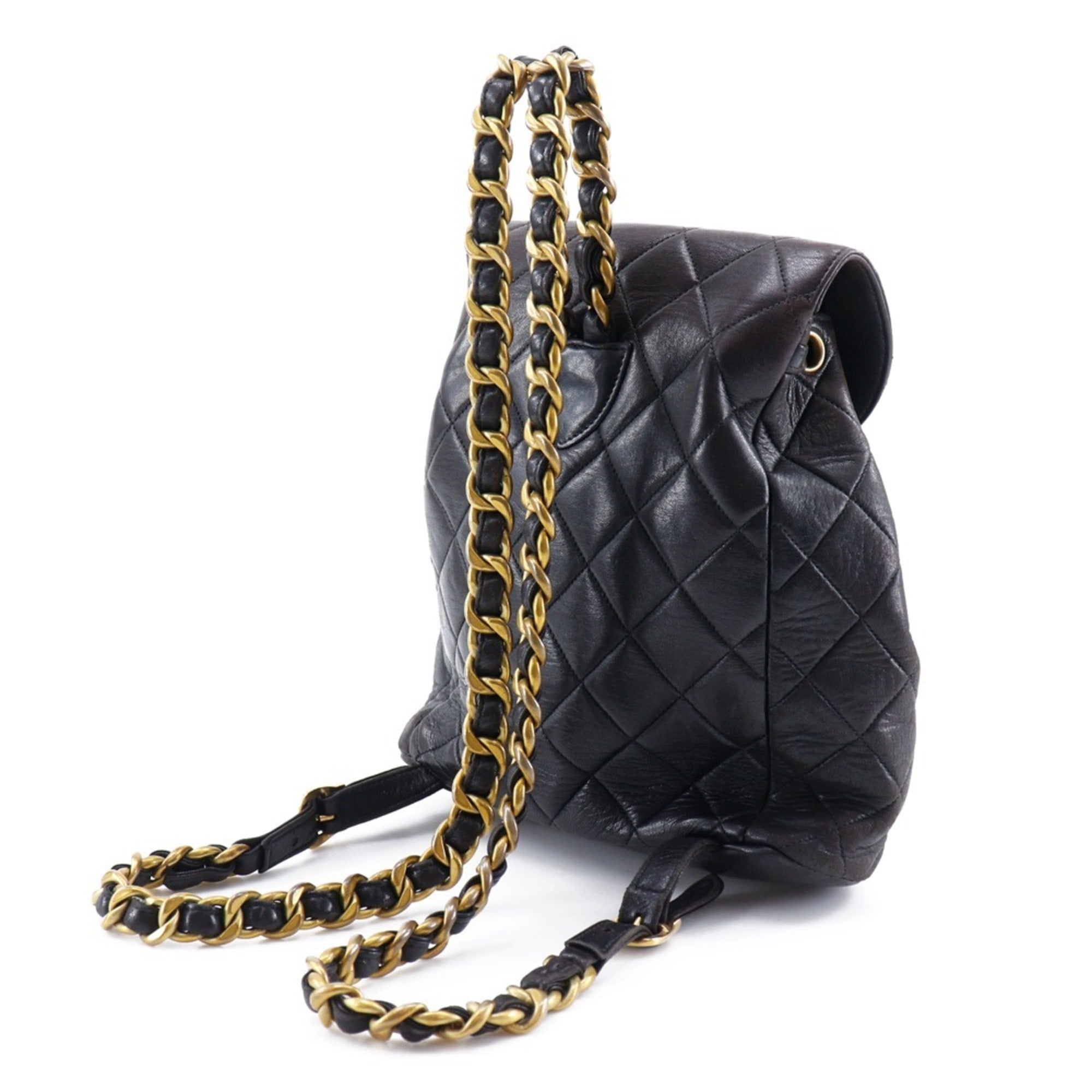 Chanel Black Leather Backpack (Pre-Owned)