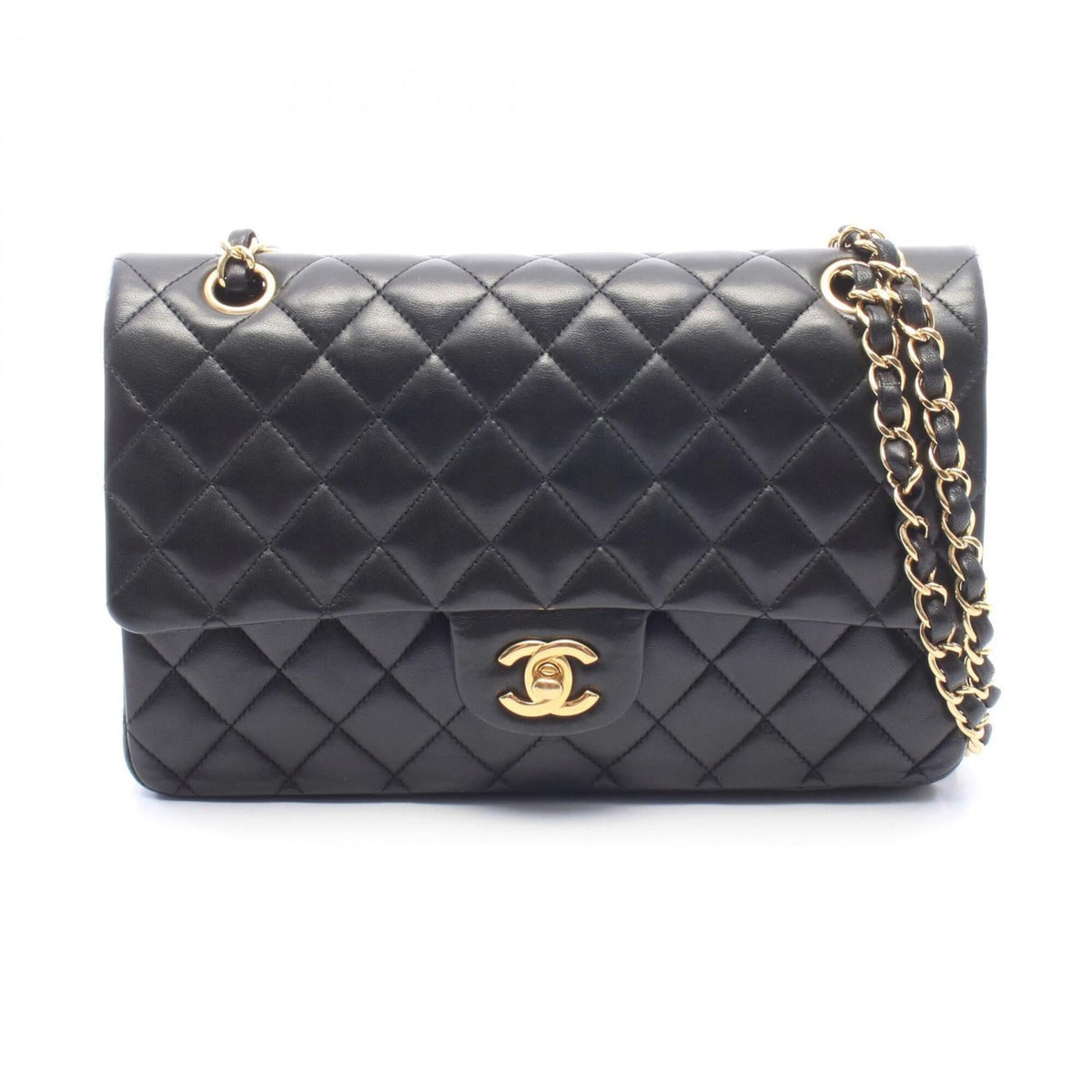 Chanel Black Leather Handbag Shoulder Bag (Pre-Owned)