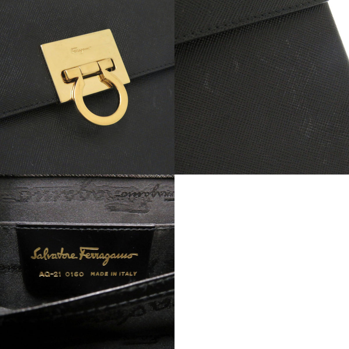 Salvatore Ferragamo Black Leather Handbag (Pre-Owned)