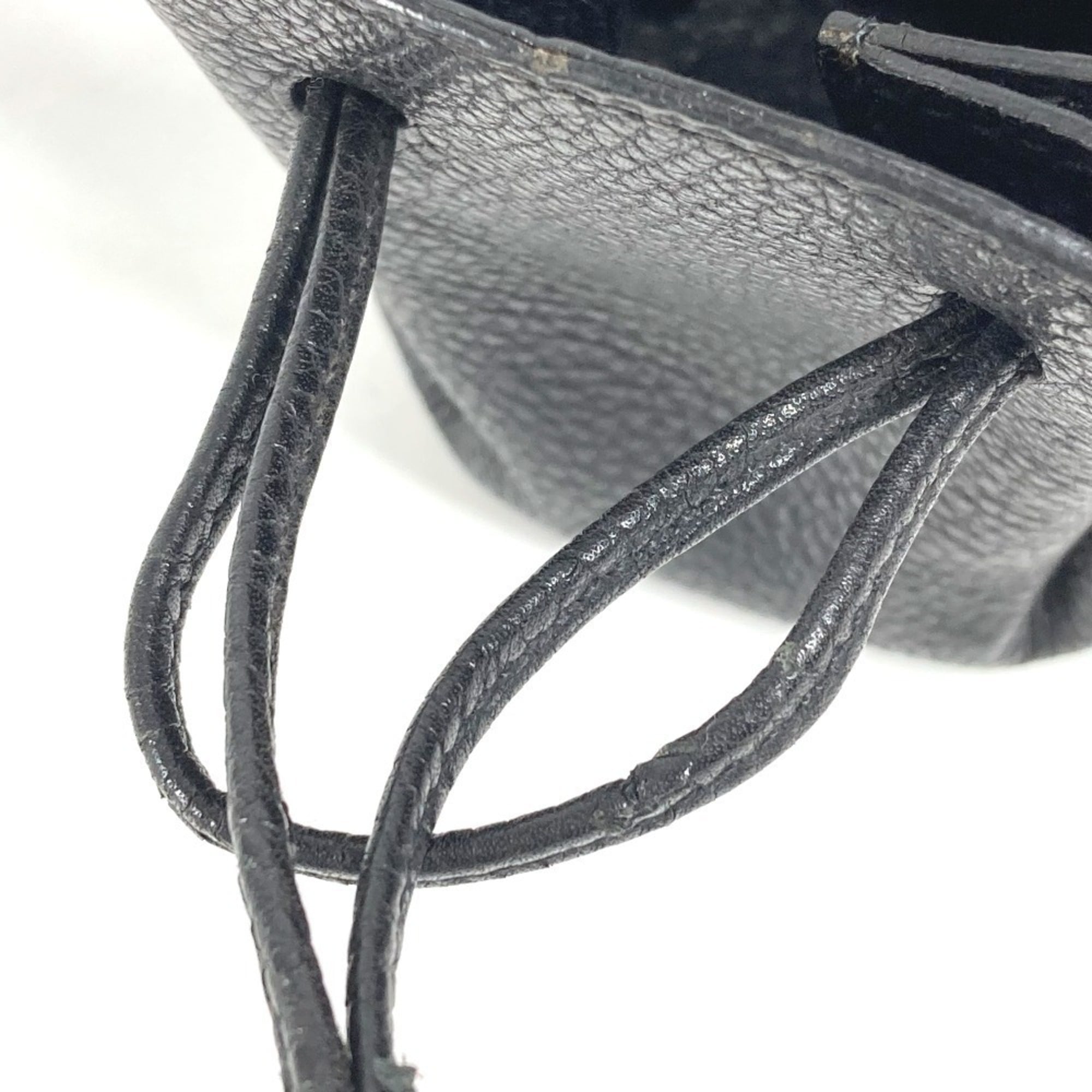 Hermes Black Leather Handbag Pouch (Pre-Owned)