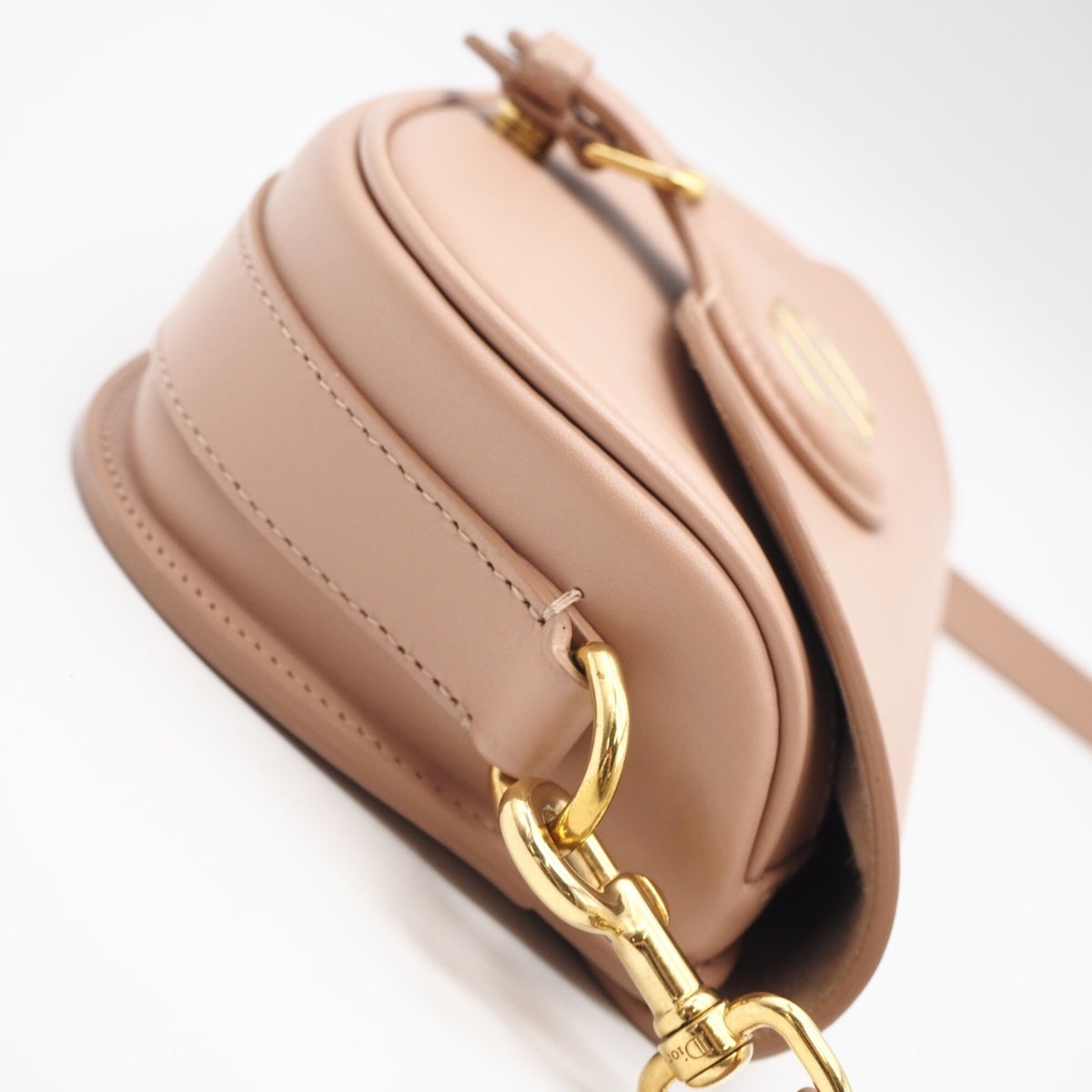 Christian Dior Pink Beige Leather Shoulder Bag (Pre-Owned)