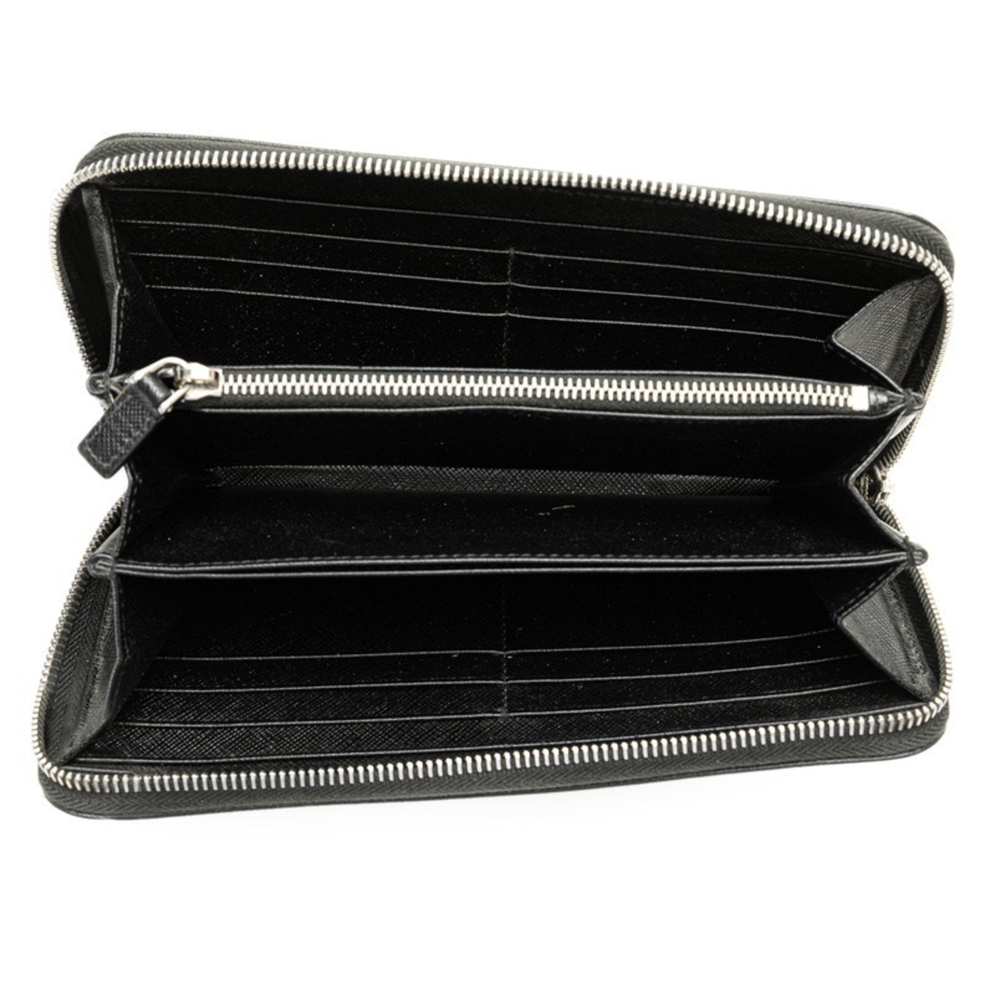 Prada Black Leather Coin Purse/Coin Case (Pre-Owned)