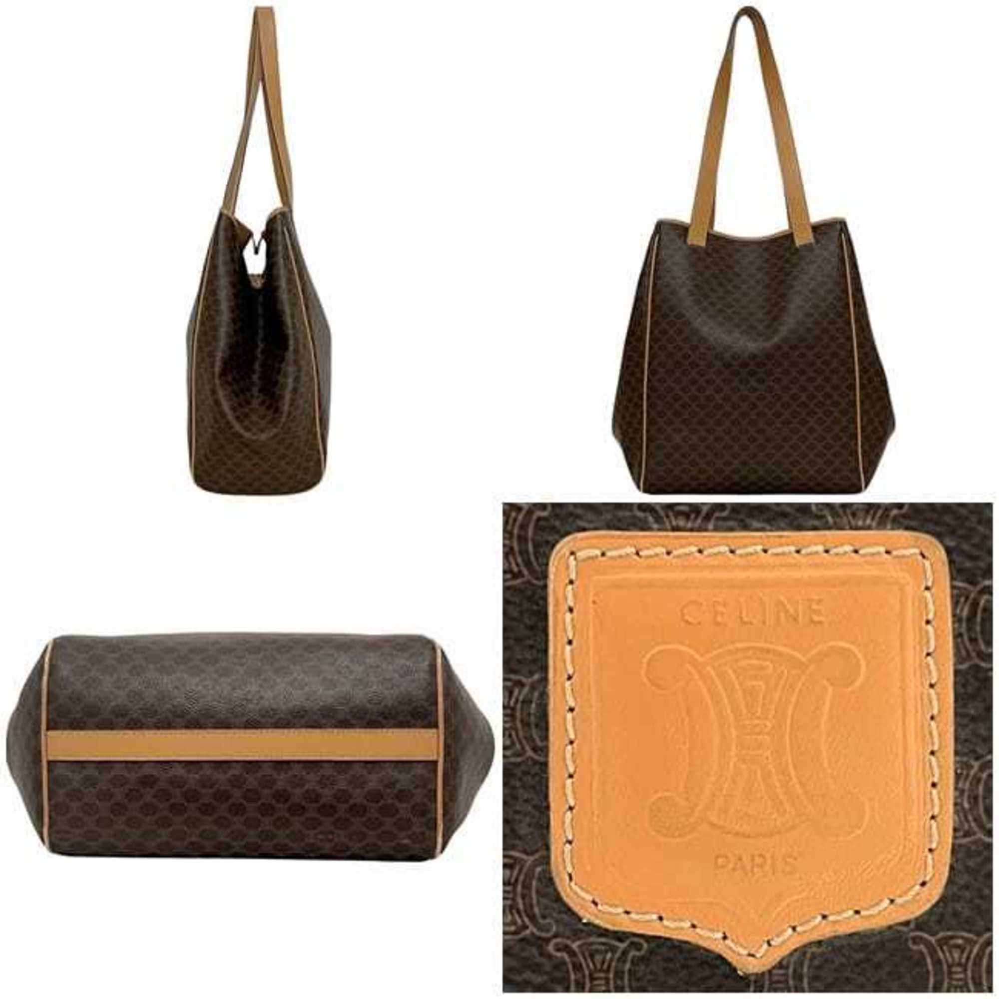 Celine Beige Brown Pvc Leather Tote Bag (Pre-Owned)