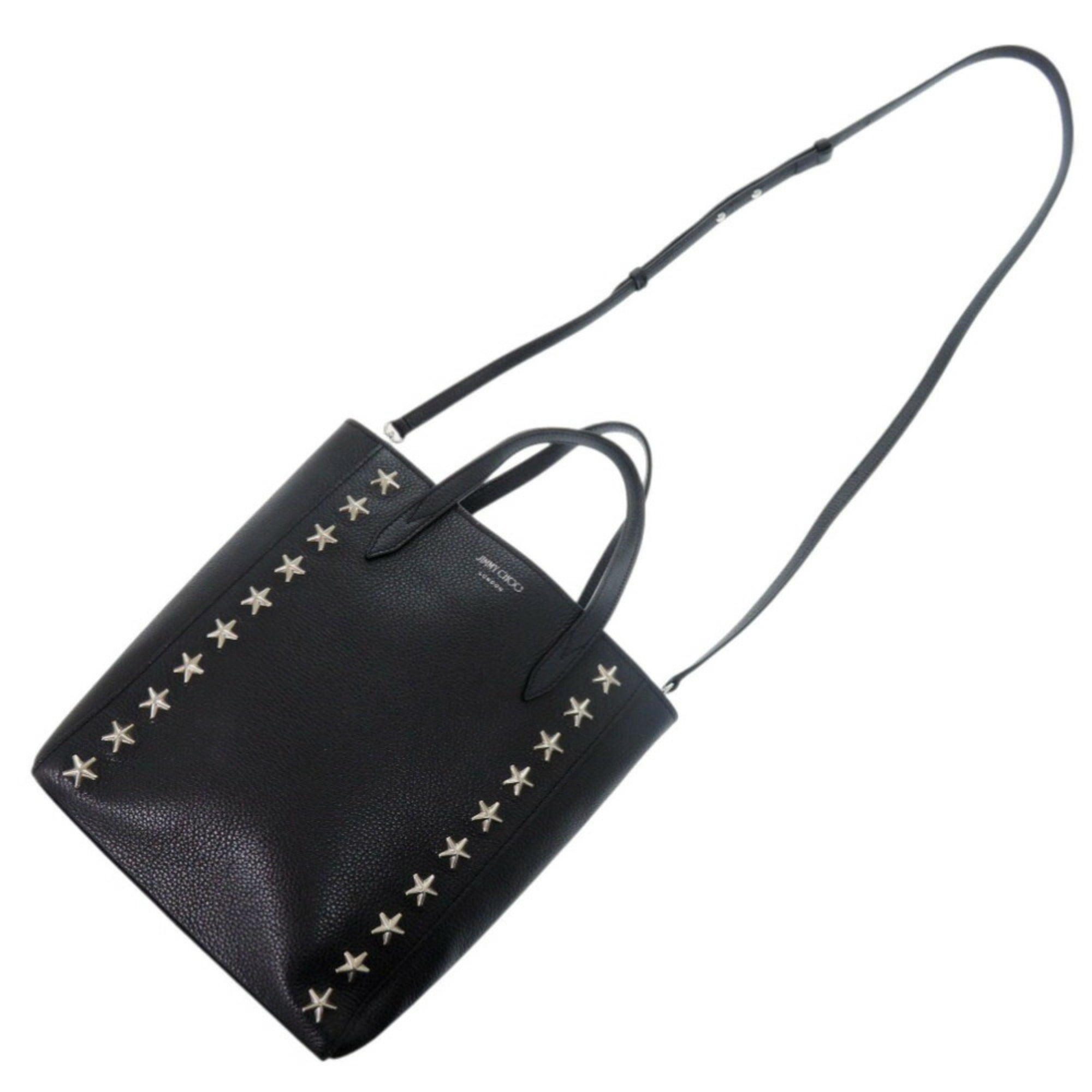 Jimmy Choo Black Leather Tote Bag (Pre-Owned)