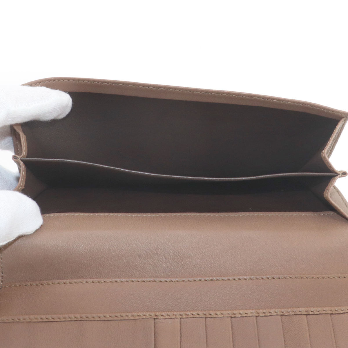 Bottega Veneta Brown Intrecciato Long Wallet (Bi-Fold) (Pre-Owned)