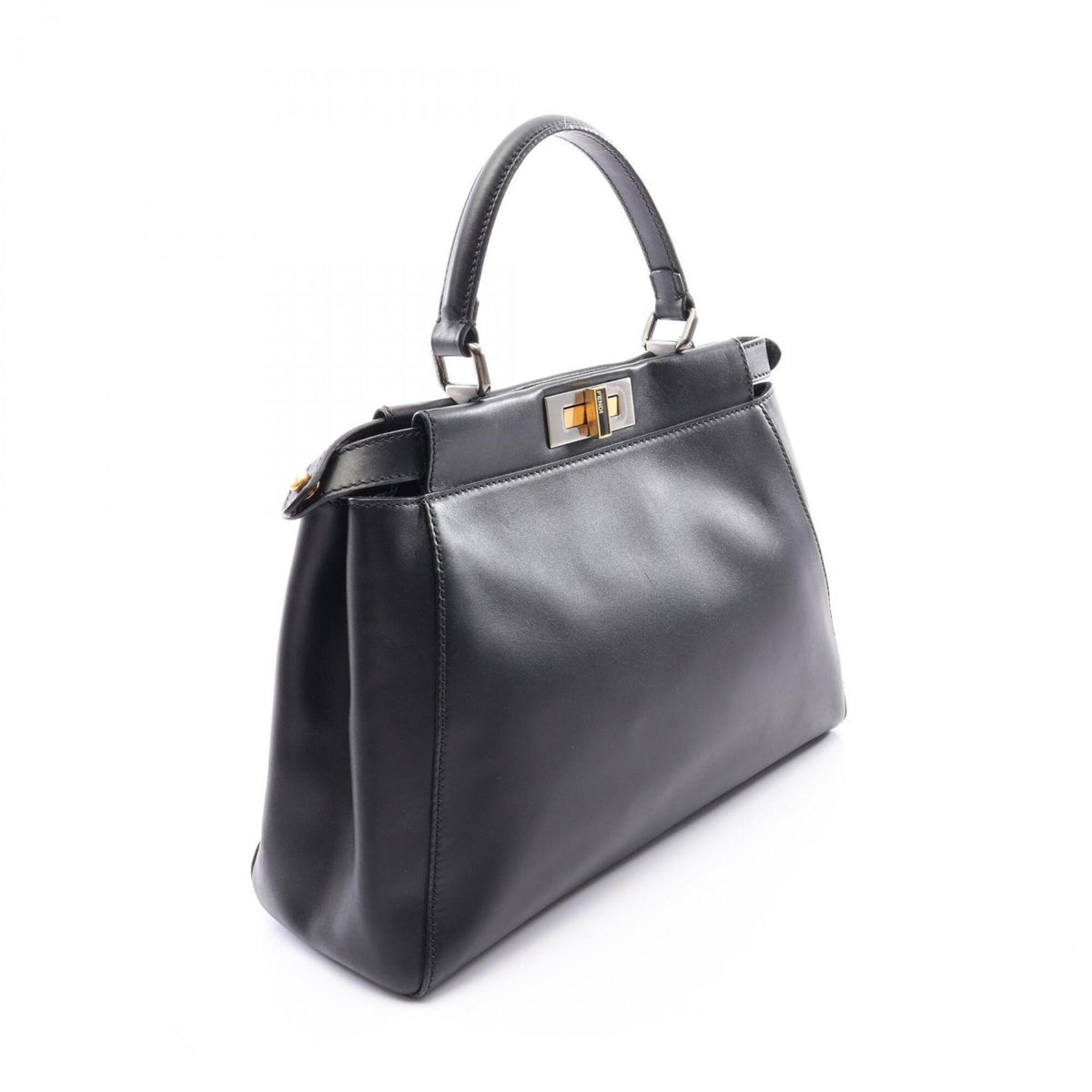 Fendi Black Leather Handbag (Pre-Owned)
