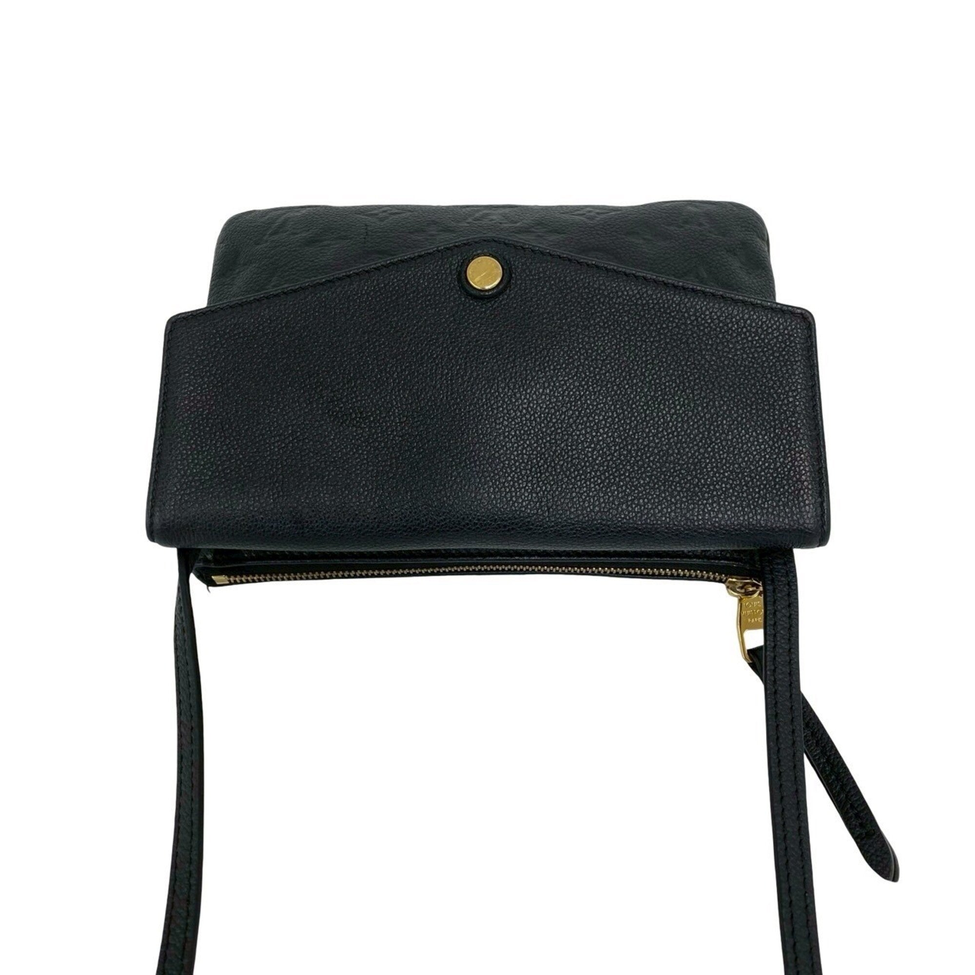 Louis Vuitton Black Leather Shoulder Bag (Pre-Owned)