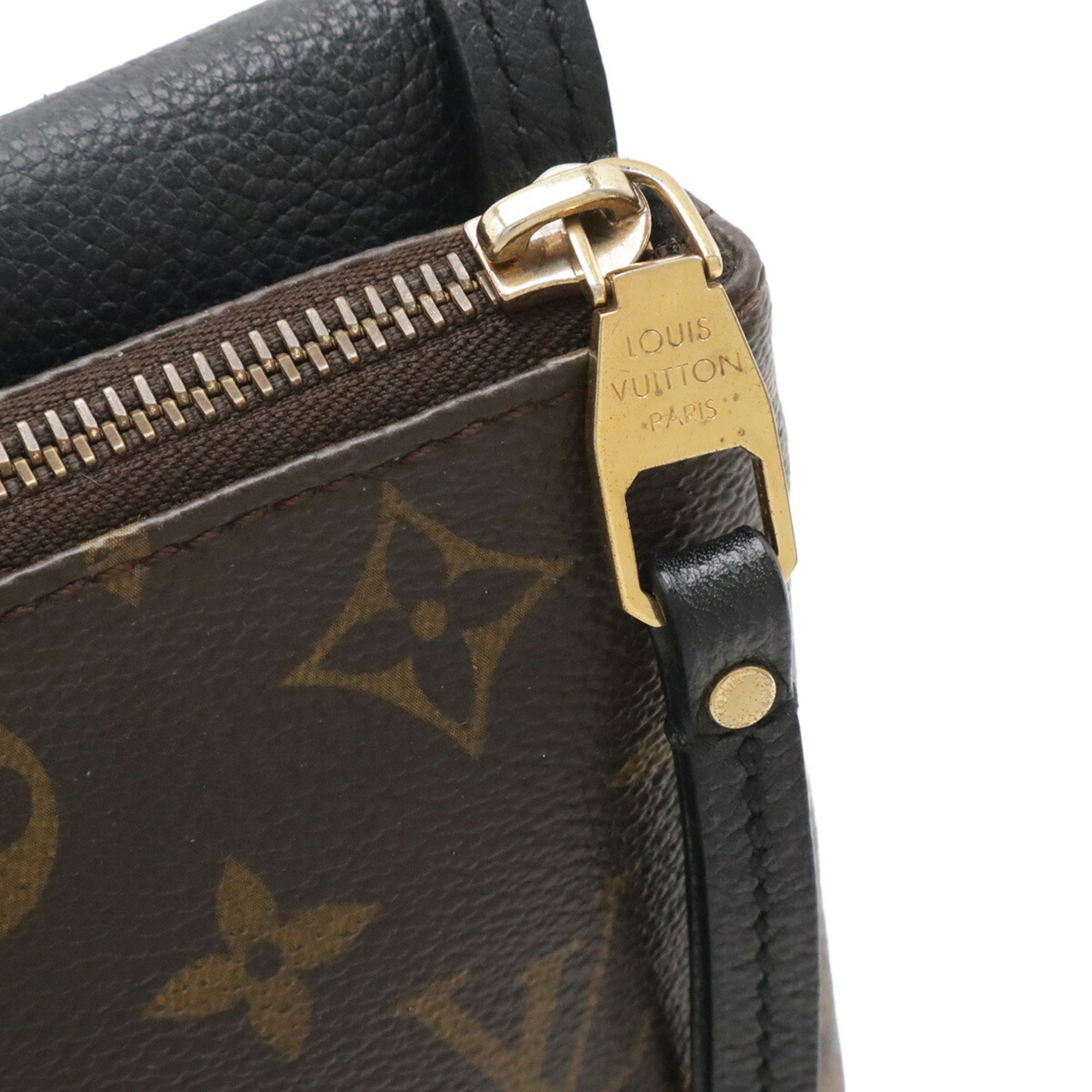 Louis Vuitton Monogram Black Noir Monogram Leather Pochette Shoulder Bag (Pre-Owned)