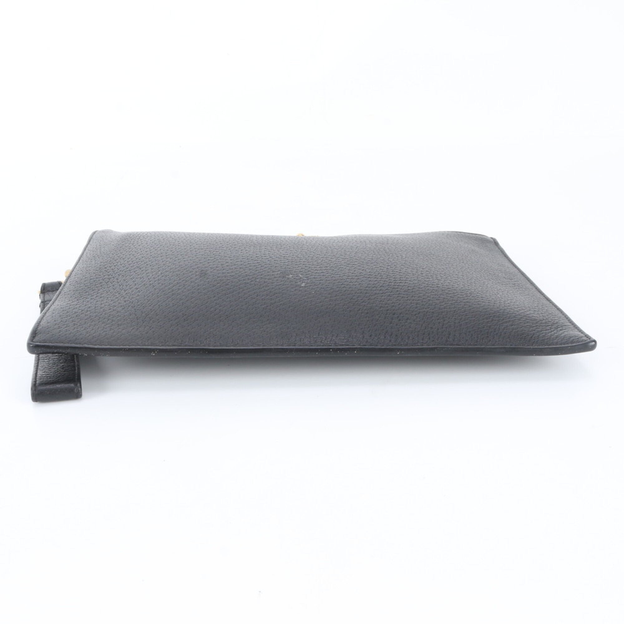 Gucci Black Leather Clutch Bag Pouch (Pre-Owned)