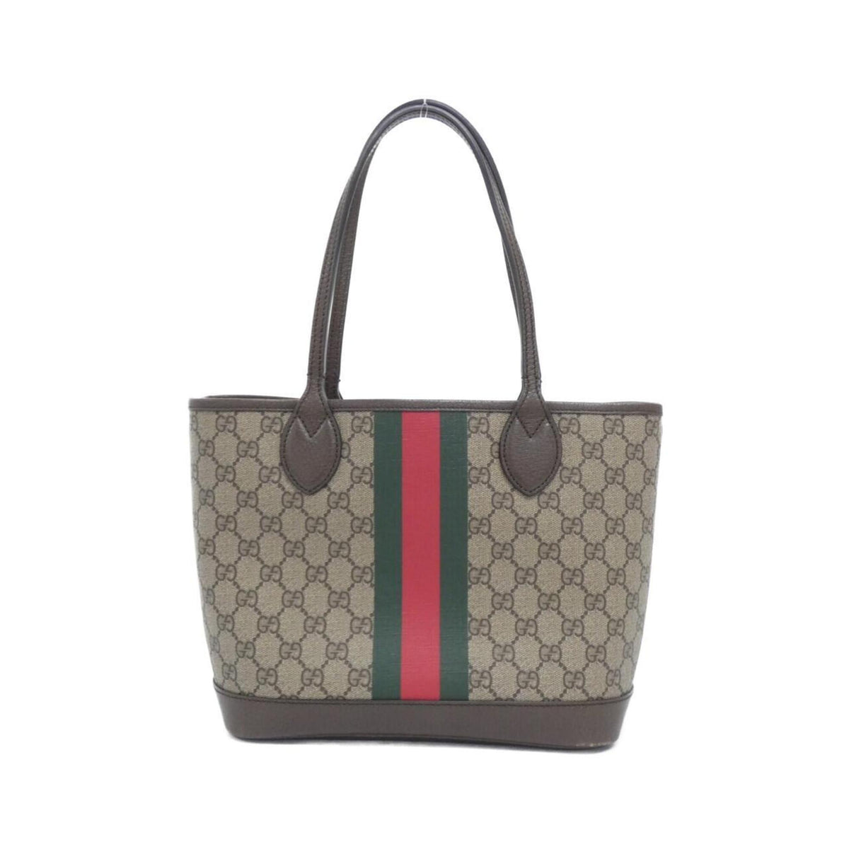 Gucci Beige Brown Multi-Color Gg Supreme Leather Handbag (Pre-Owned)