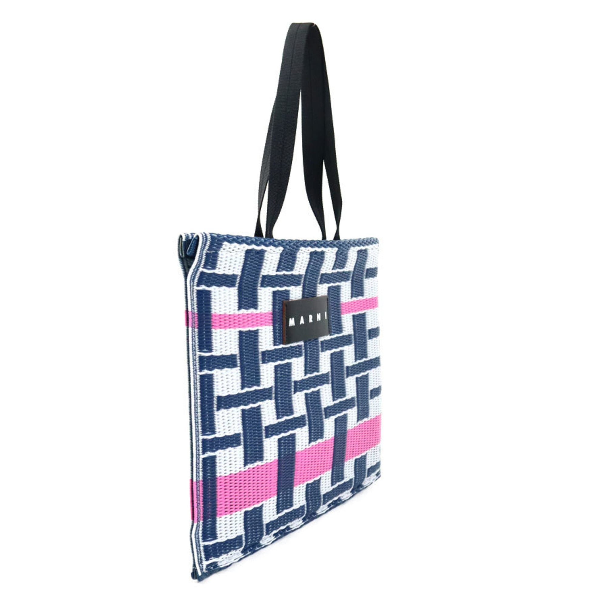 Marni Navy Pink White Pvc Handbag (Pre-Owned)