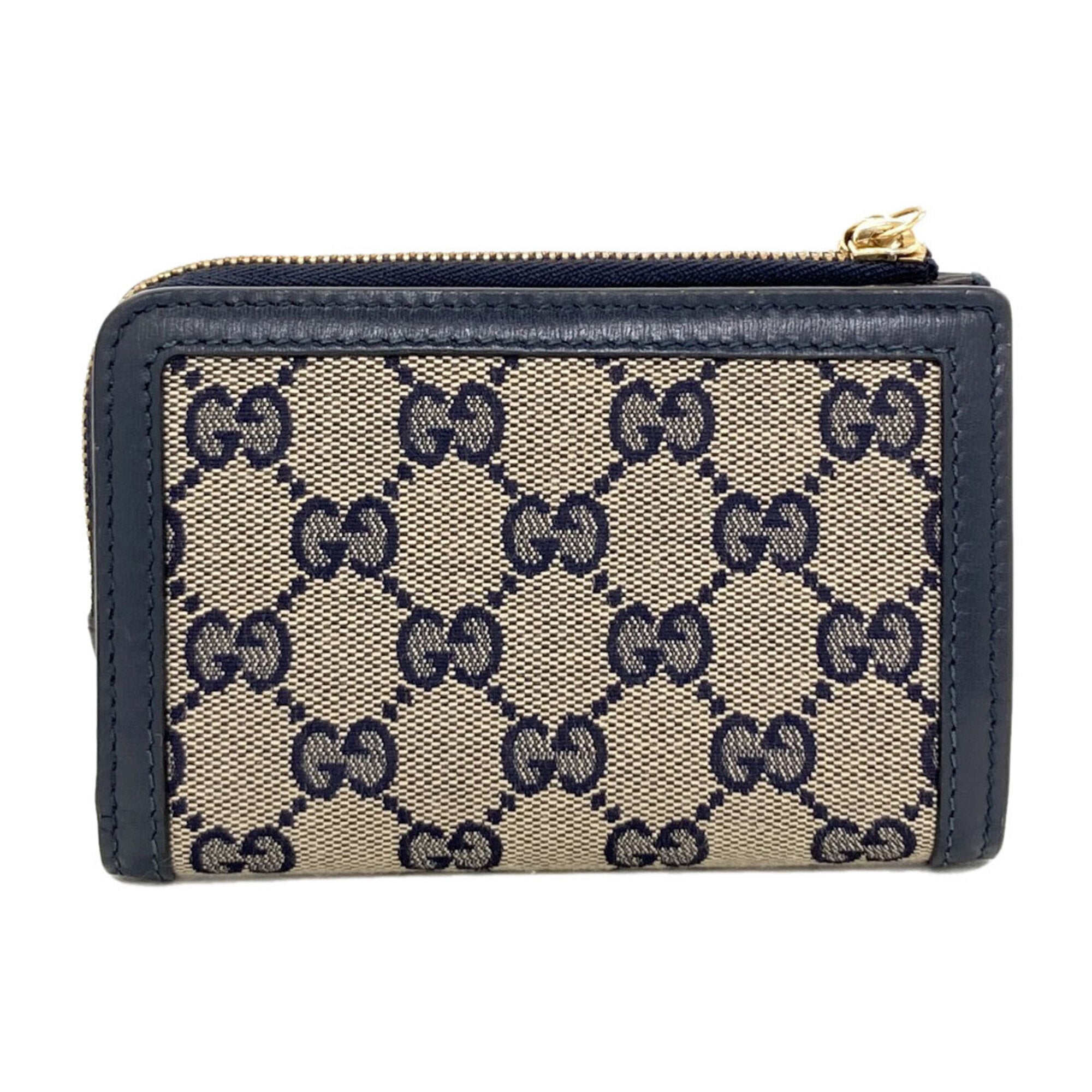Gucci Navy Canvas Wallet (Bi-Fold) (Pre-Owned)