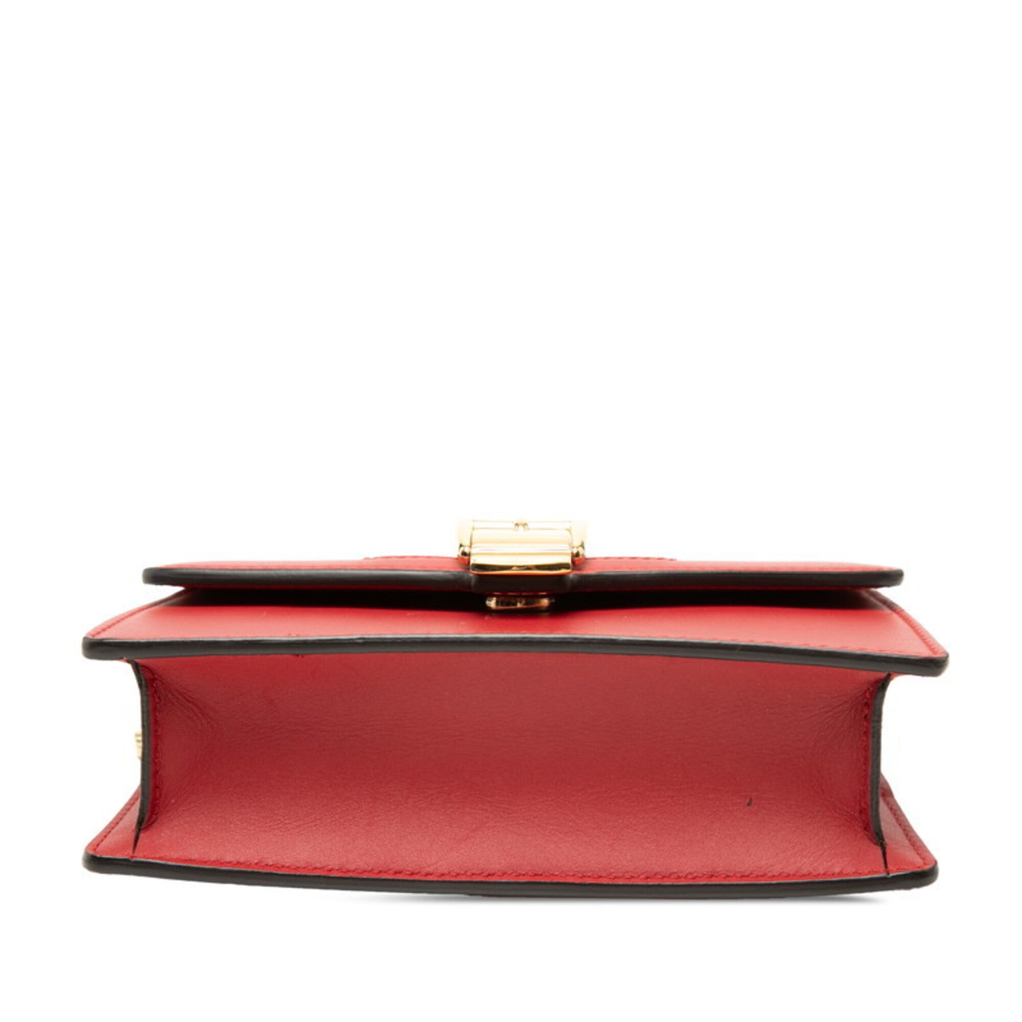 Gucci Multi-Color Red Color Leather Shoulder Bag (Pre-Owned)