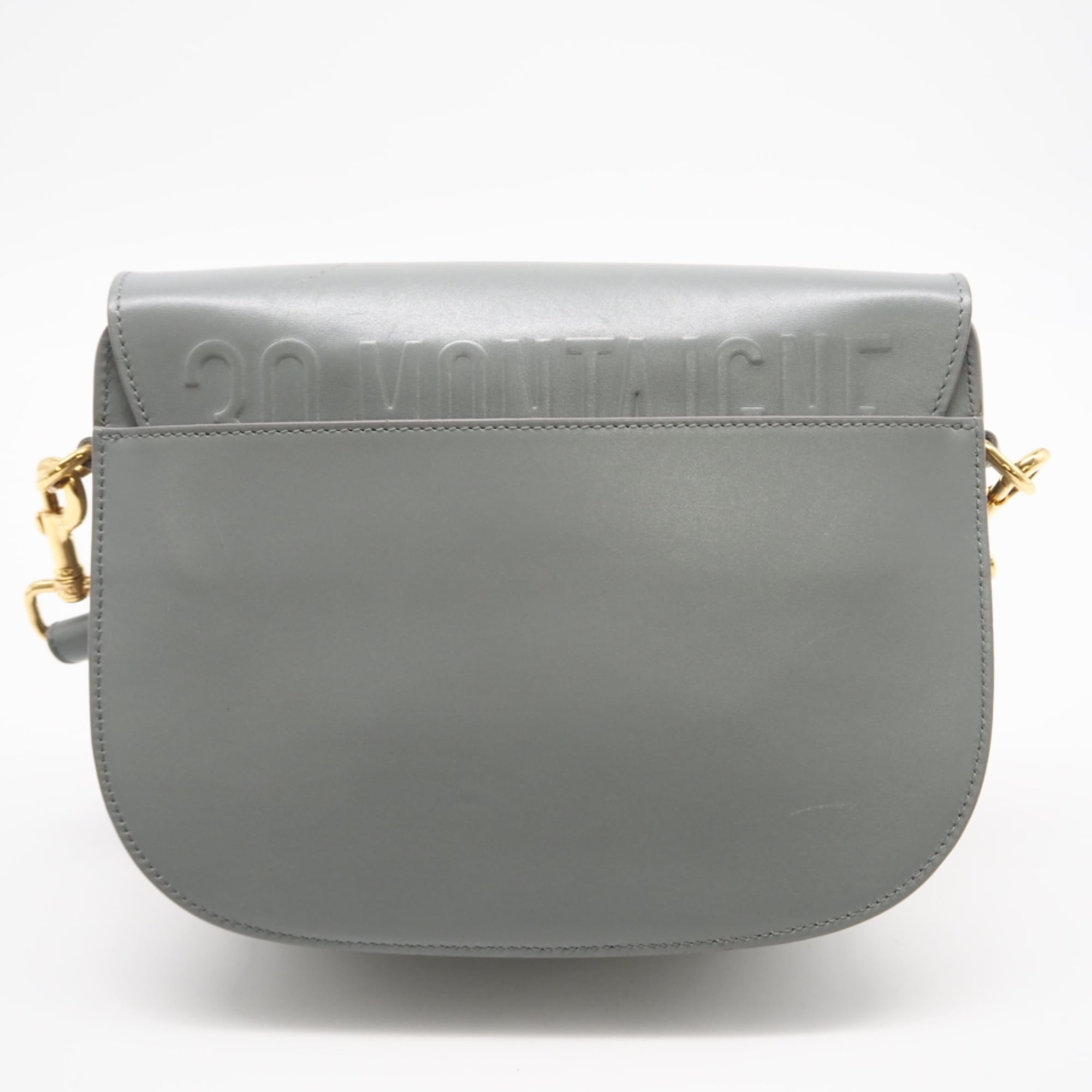 Christian Dior Gray Leather Shoulder Bag (Pre-Owned)